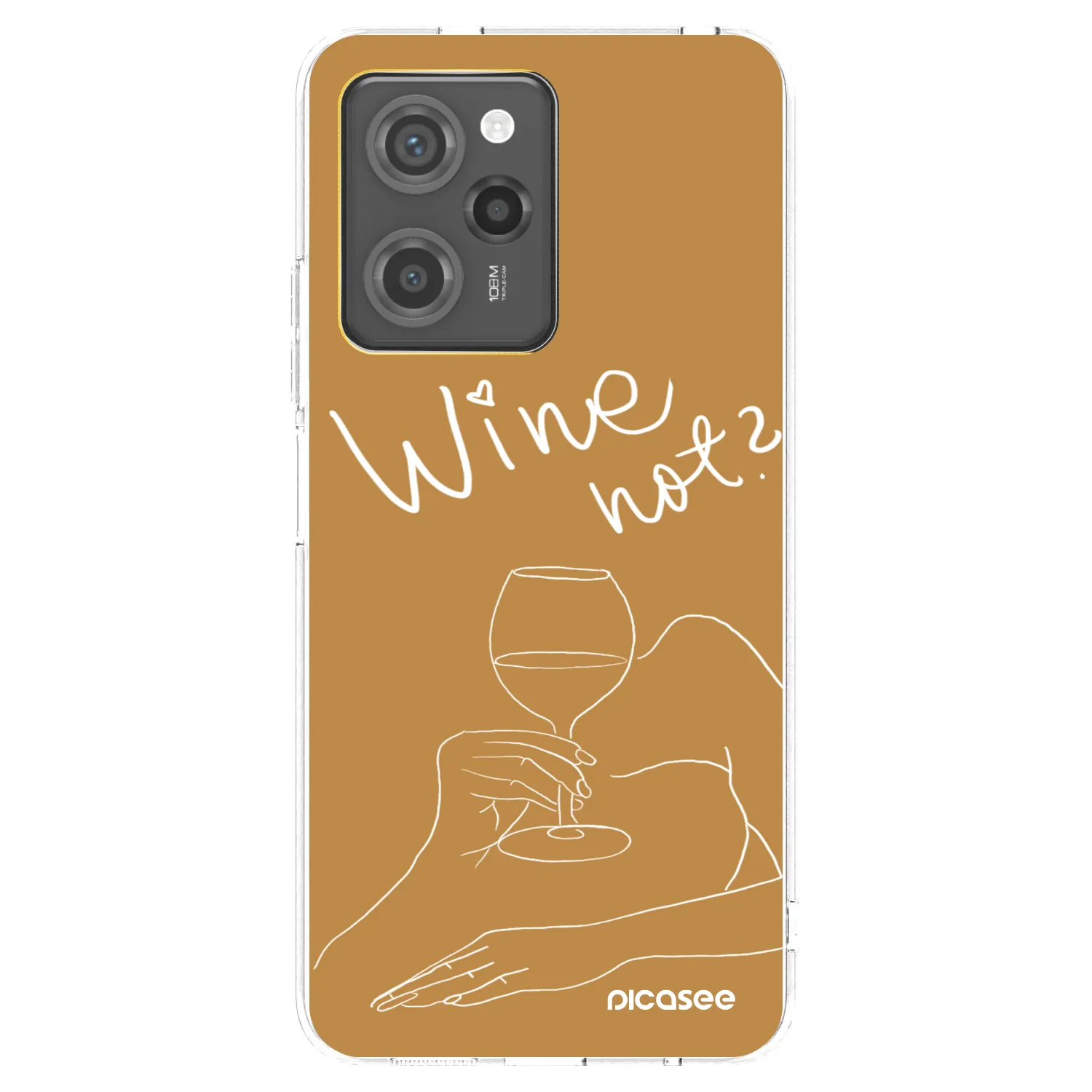 Picasee silikonowe czarne etui na Xiaomi Poco X5 Pro - Wine not