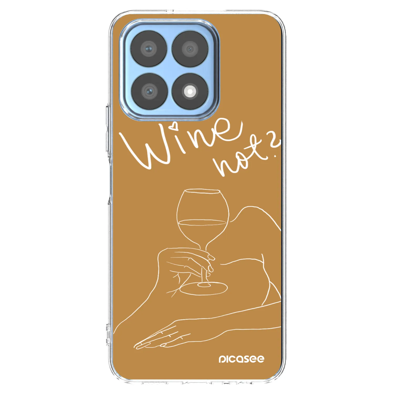 Picasee silikonowe przeźroczyste etui na Honor X8a - Wine not