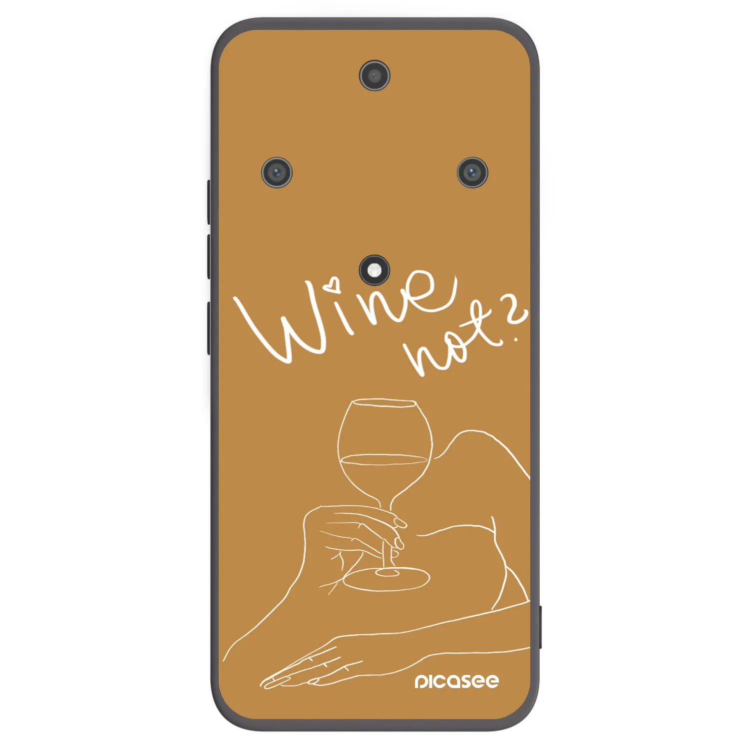 Picasee silikonowe czarne etui na Honor Magic5 Lite 5G - Wine not
