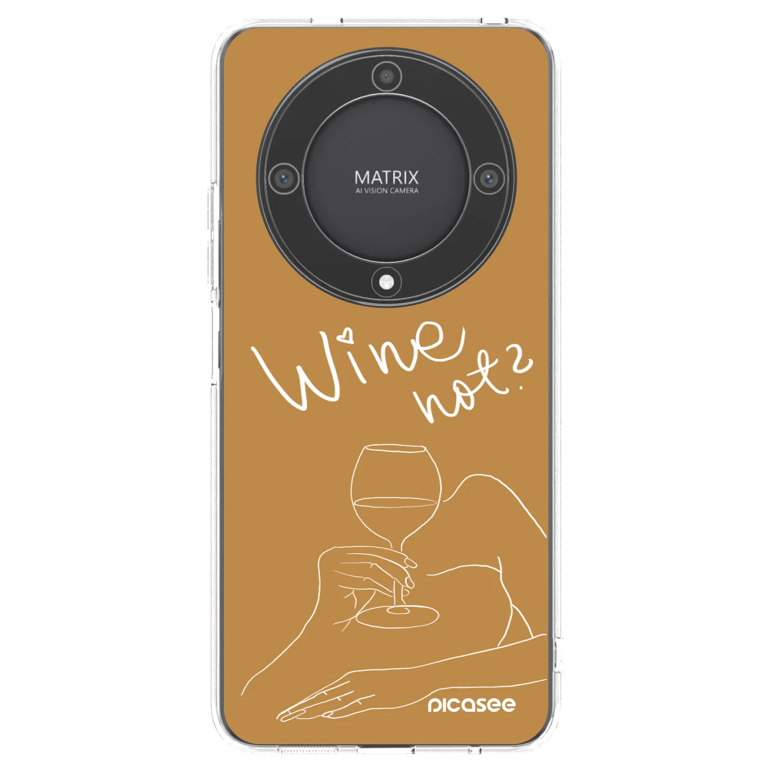 Picasee silikonowe przeźroczyste etui na Honor Magic5 Lite 5G - Wine not
