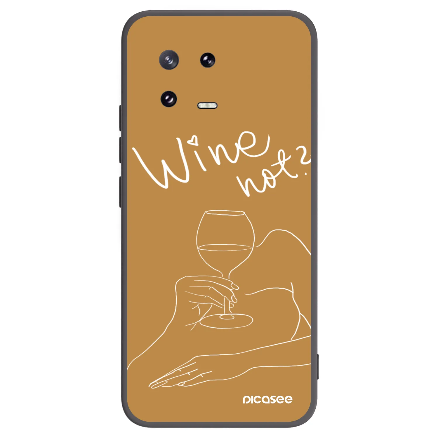 Picasee silikonowe czarne etui na Xiaomi 13 Pro - Wine not