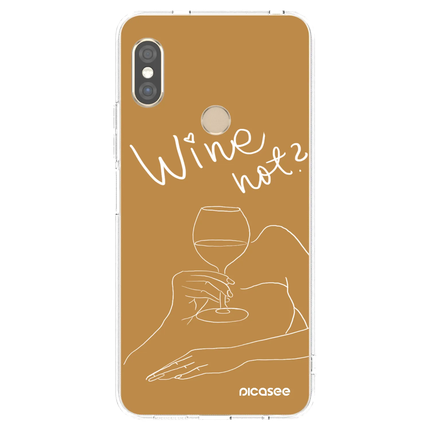 Picasee silikonowe przeźroczyste etui na Xiaomi Redmi Note 5 Global - Wine not