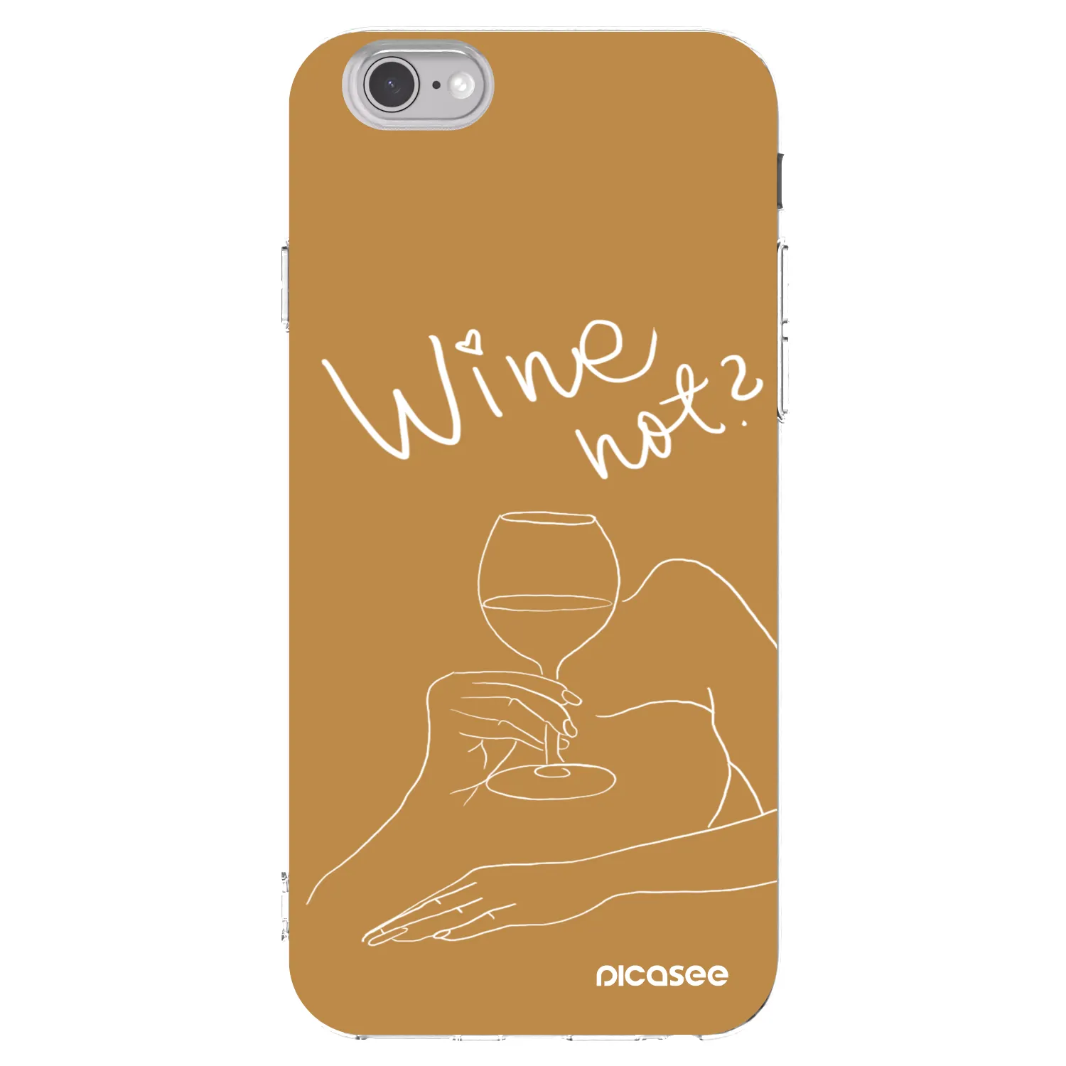Picasee silikonowe przeźroczyste etui na Apple iPhone 6/6S - Wine not