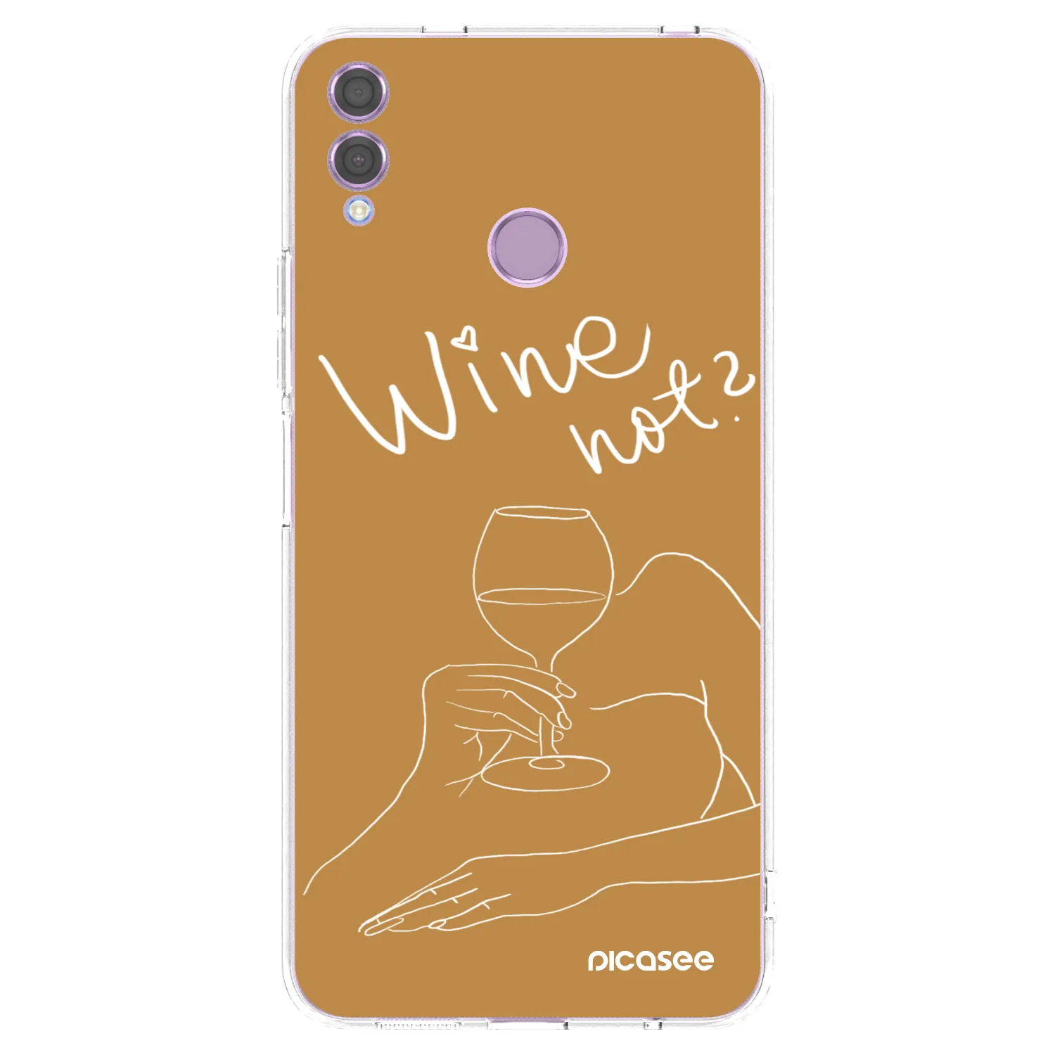 Picasee silikonowe przeźroczyste etui na Honor 8X - Wine not