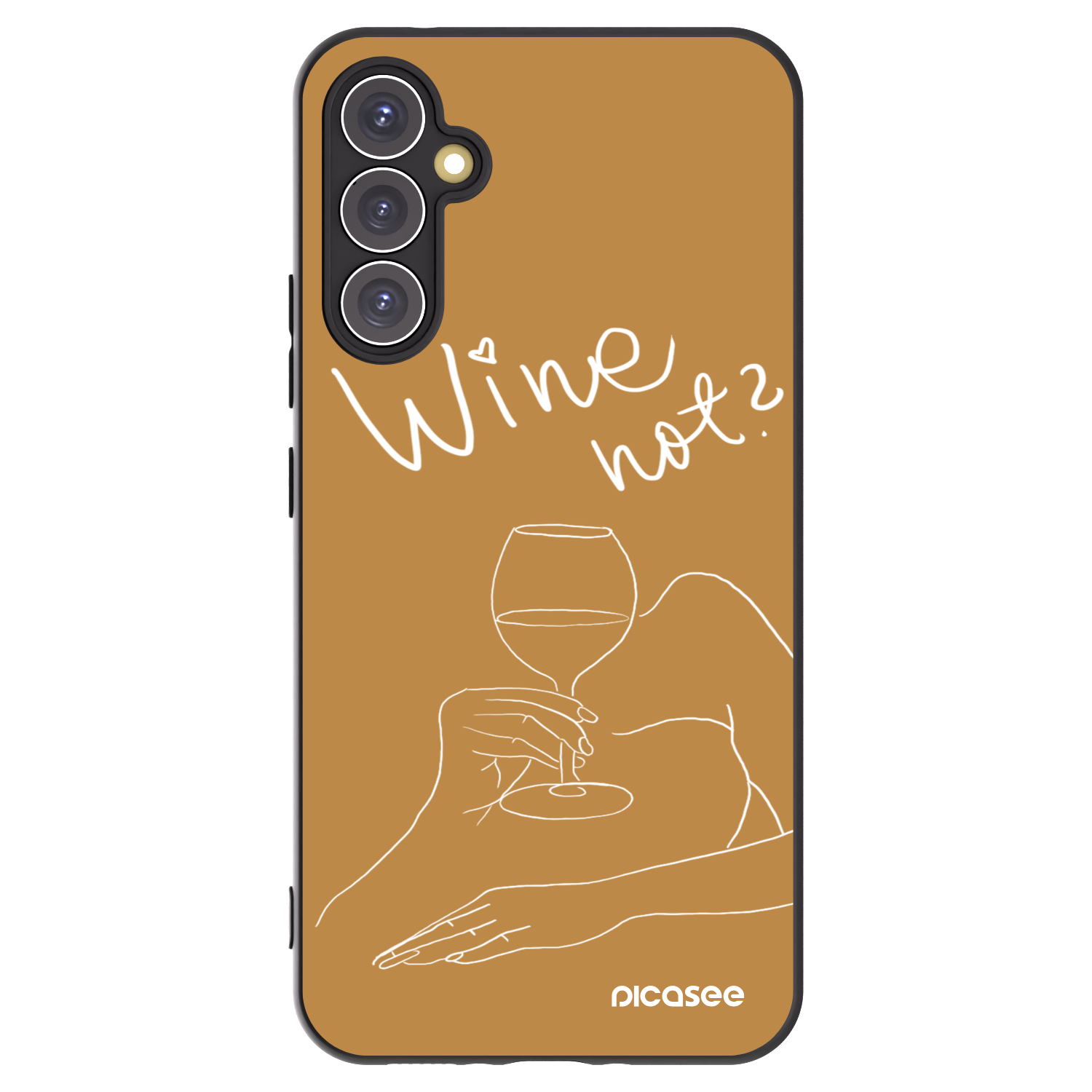 Picasee silikonowe czarne etui na Samsung Galaxy A34 5G A346B - Wine not