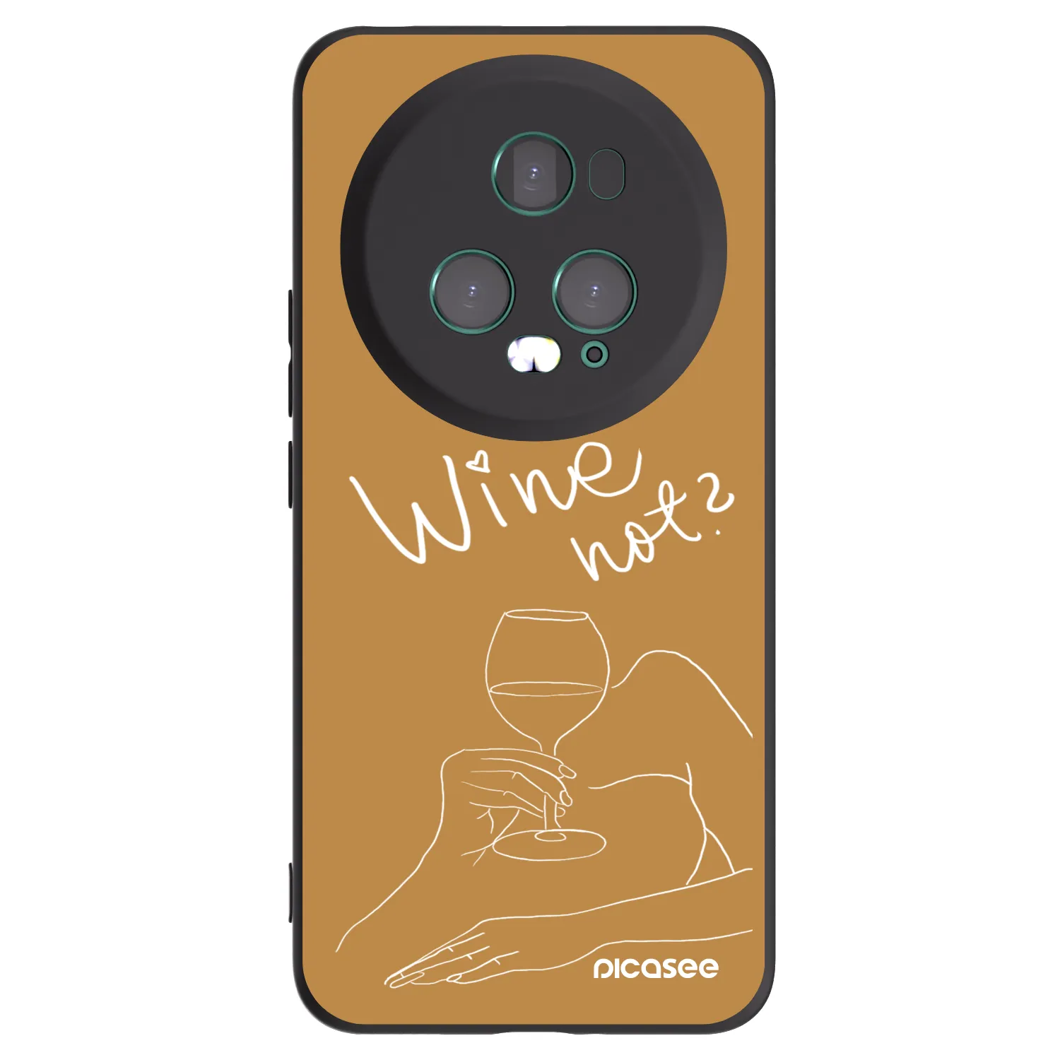 Picasee silikonowe czarne etui na Honor Magic5 Pro - Wine not