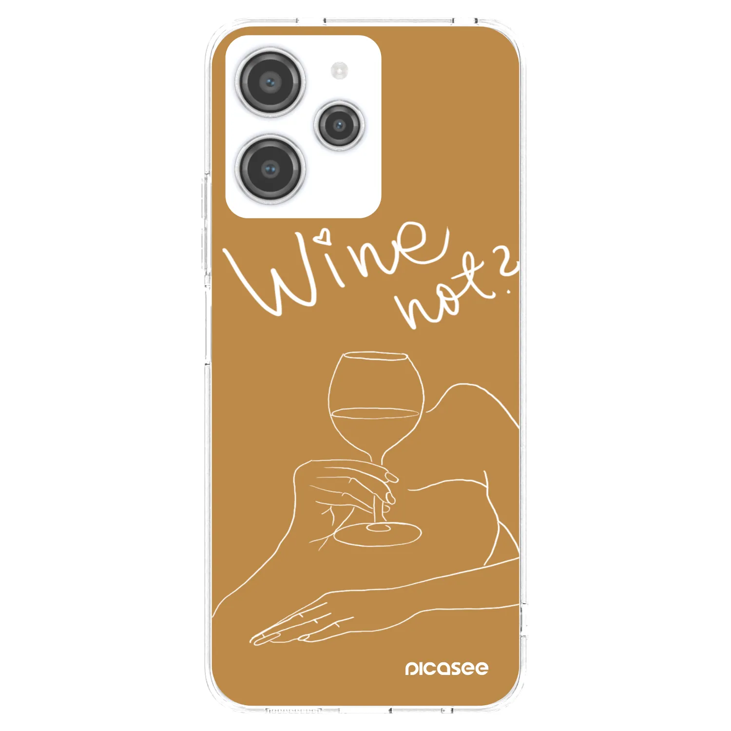 Picasee silikonowe przeźroczyste etui na Xiaomi Redmi 12 4G - Wine not