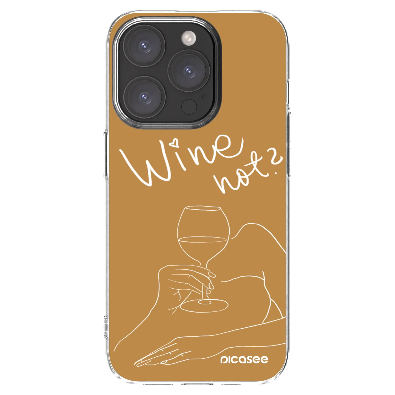 Picasee silikonowe przeźroczyste etui na Apple iPhone 15 Pro - Wine not