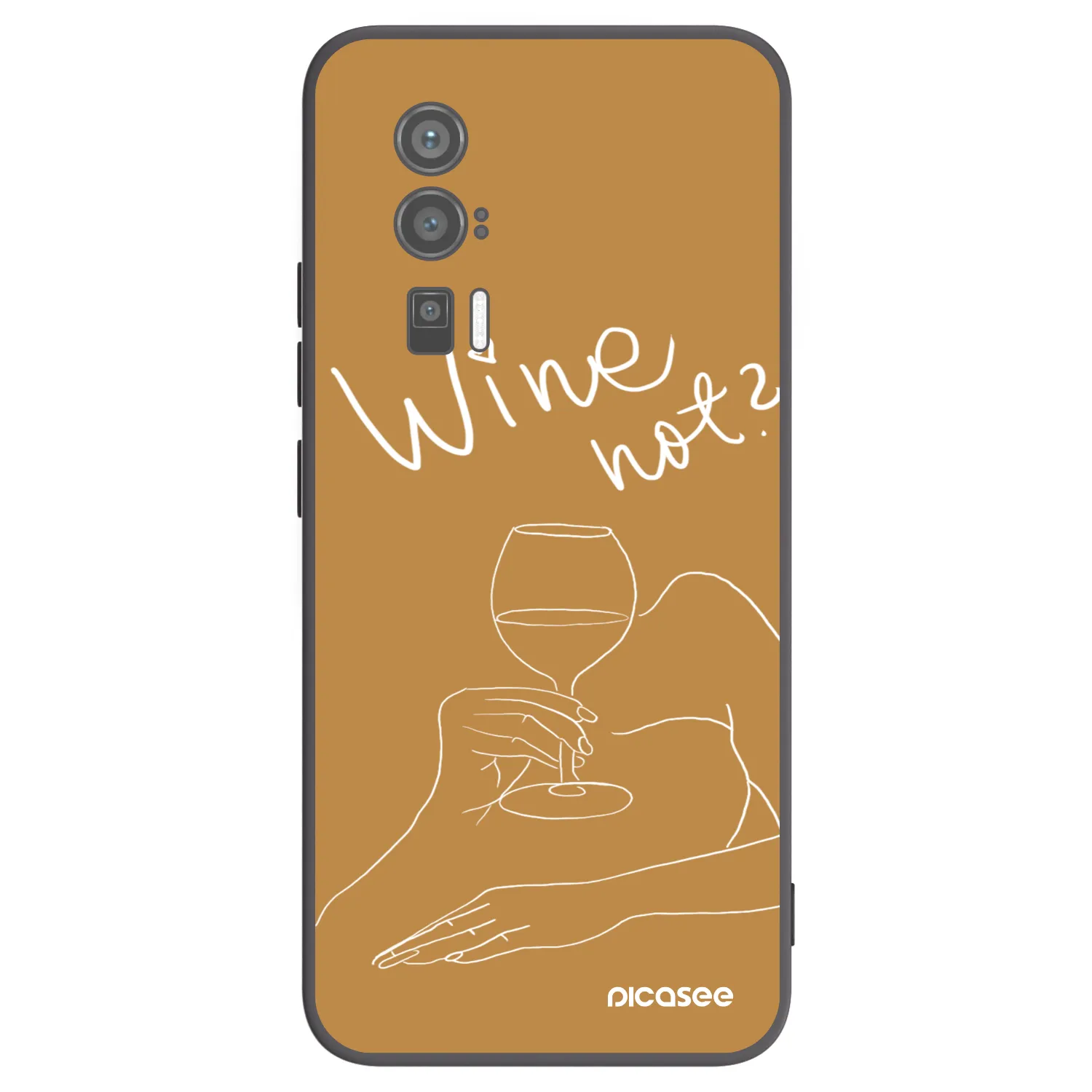 Picasee silikonowe czarne etui na Xiaomi Poco F5 Pro 5G - Wine not