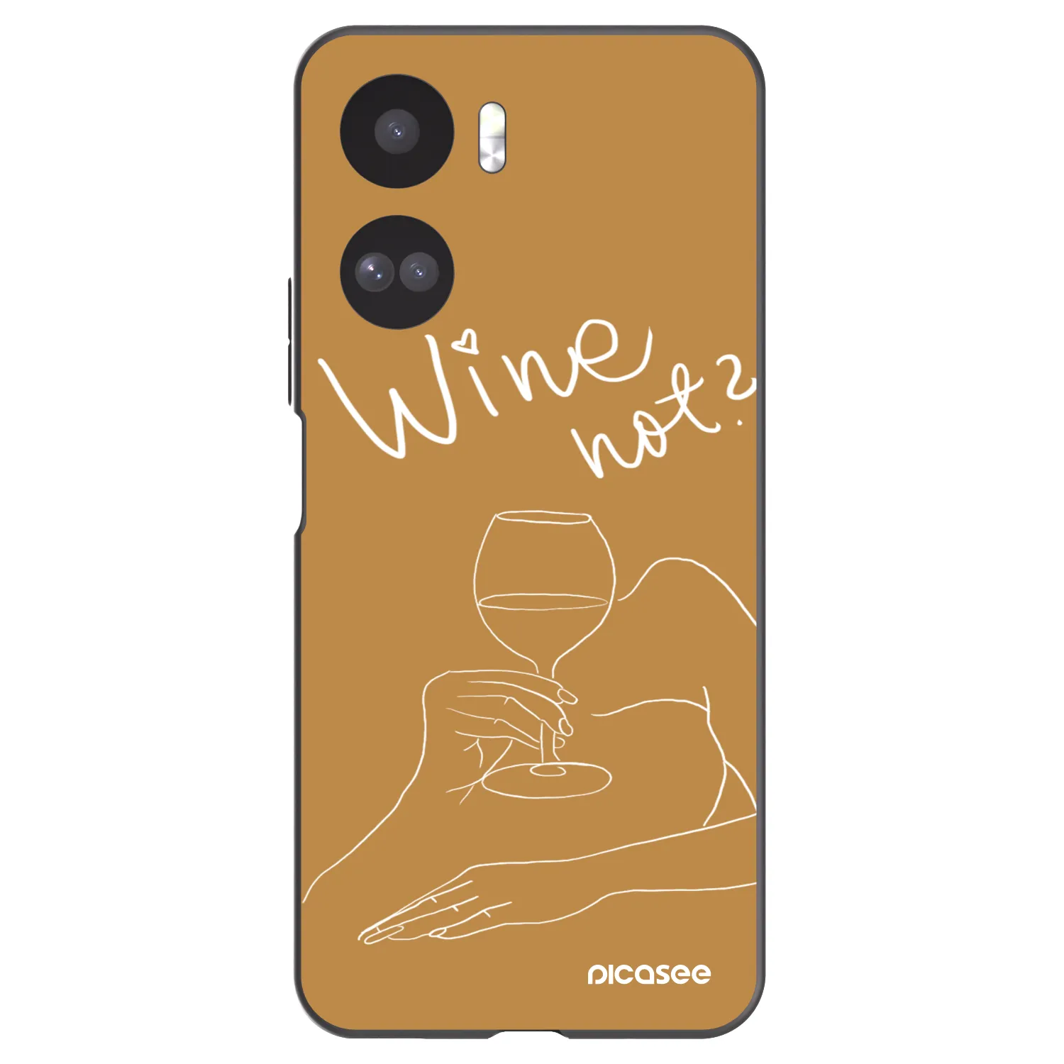 Picasee silikonowe czarne etui na Honor 90 Lite 5G - Wine not