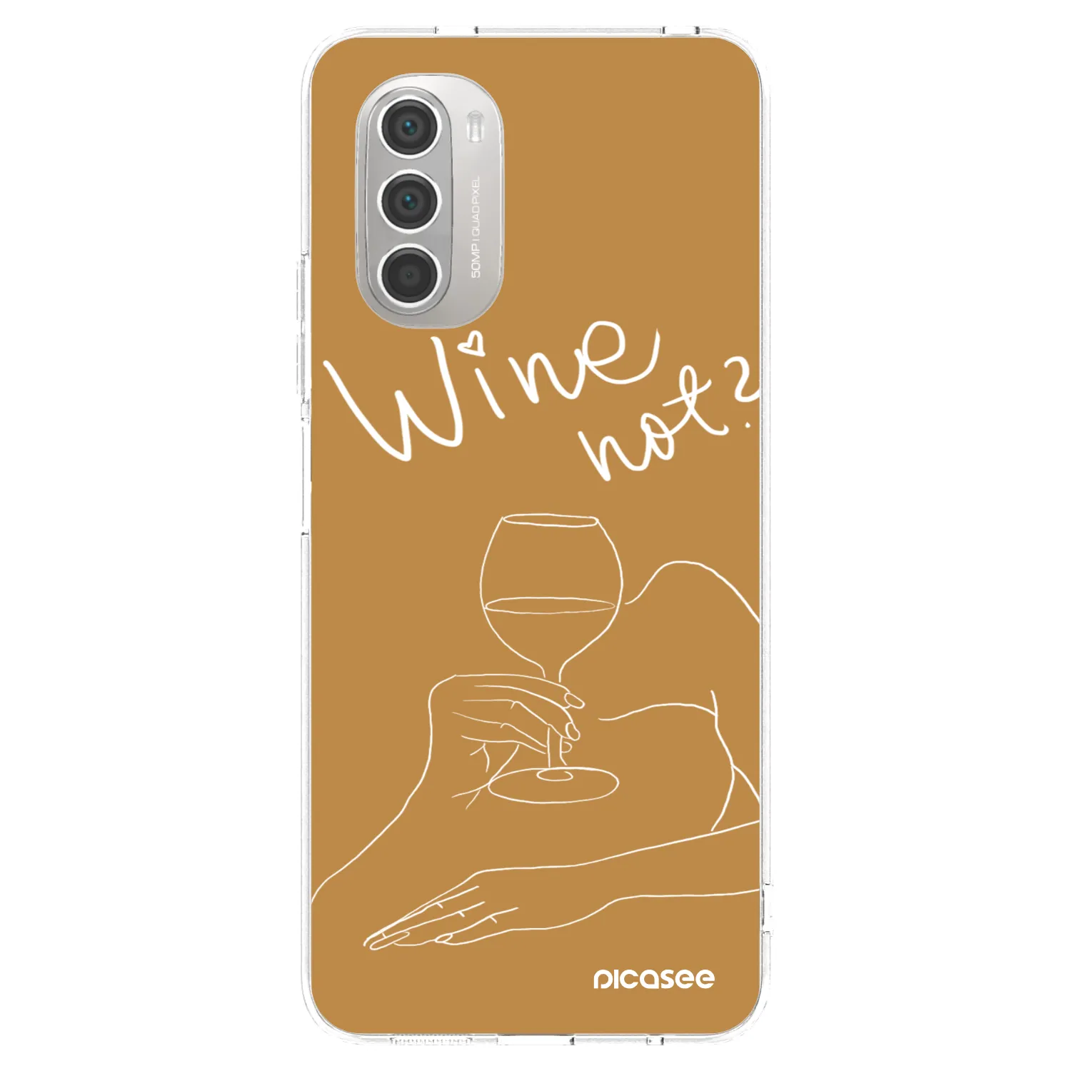 Picasee silikonowe przeźroczyste etui na Motorola Moto G51 - Wine not