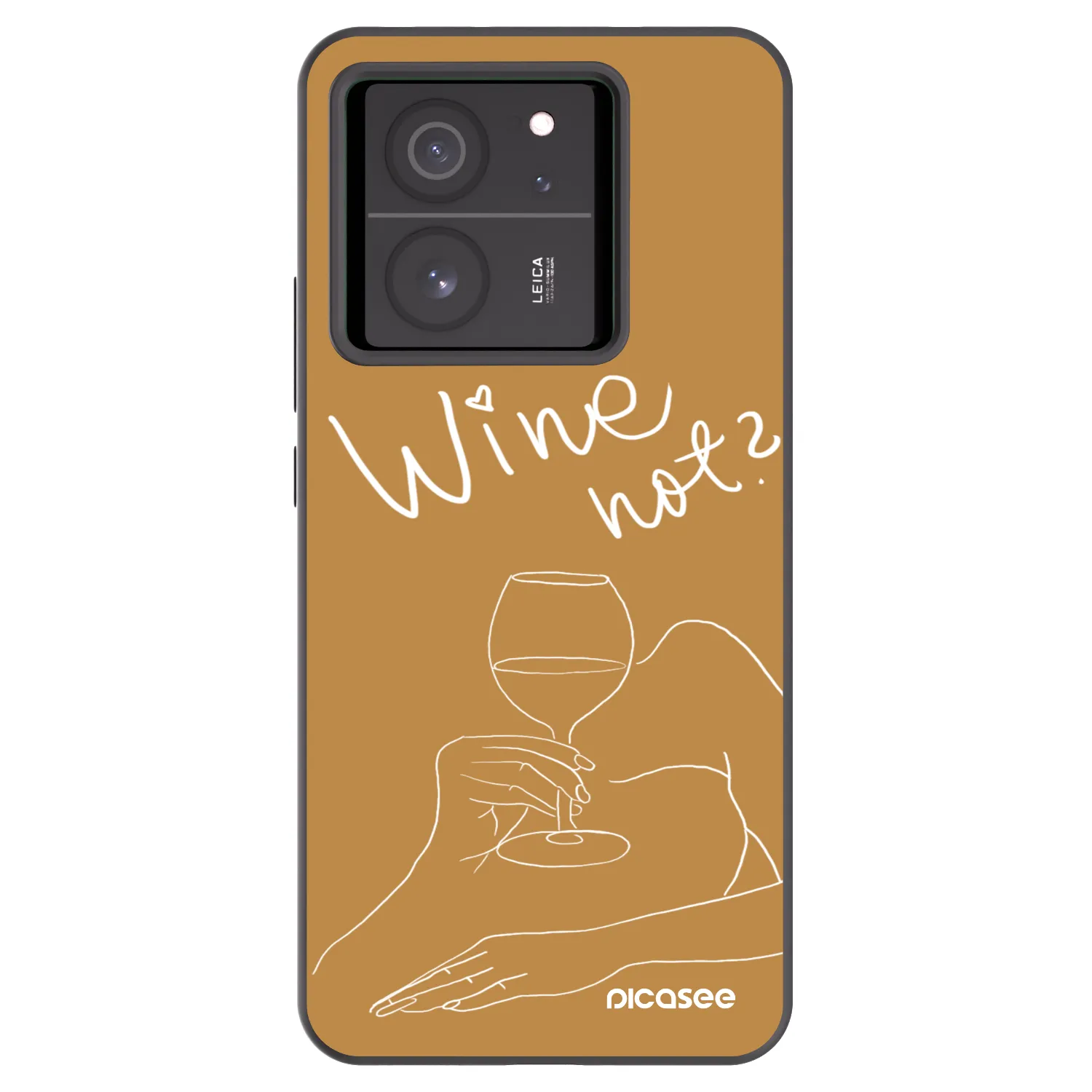 Picasee silikonowe czarne etui na Xiaomi 13T - Wine not