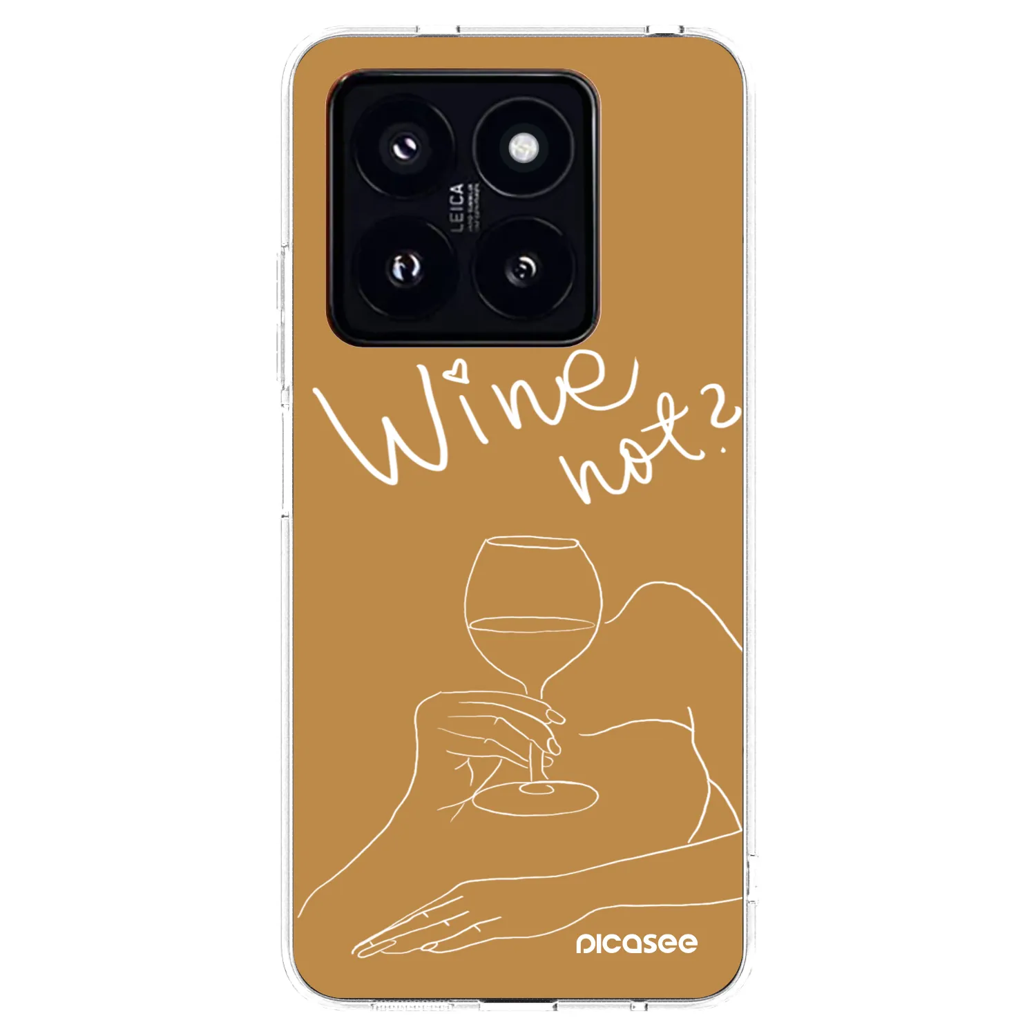Picasee silikonowe przeźroczyste etui na Xiaomi 14 Pro - Wine not