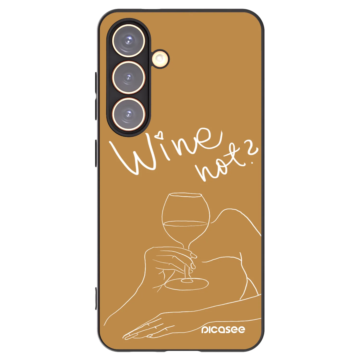 Picasee silikonowe czarne etui na Samsung Galaxy S24 S921B 5G - Wine not
