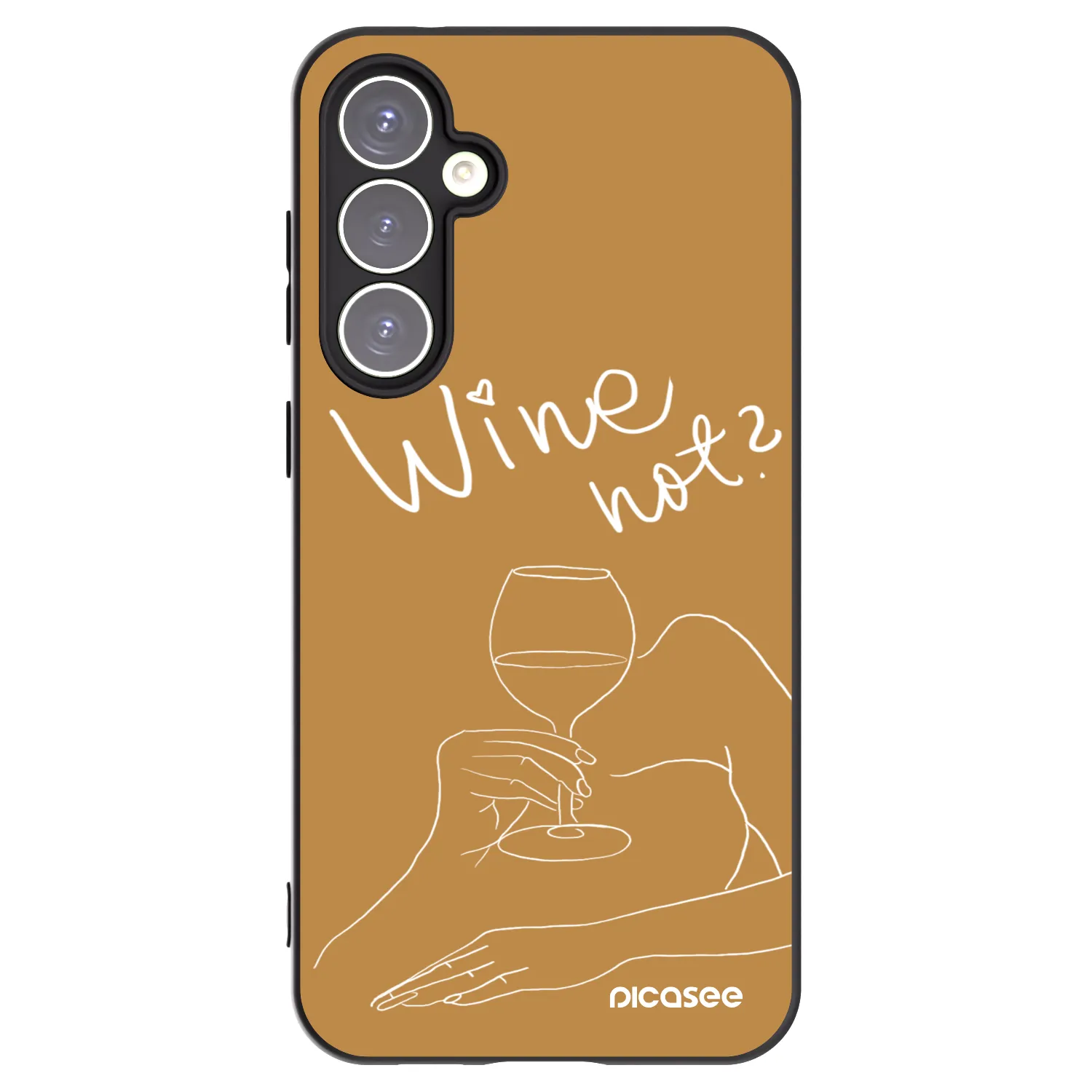 Picasee silikonowe czarne etui na Samsung Galaxy S23 FE S711B - Wine not