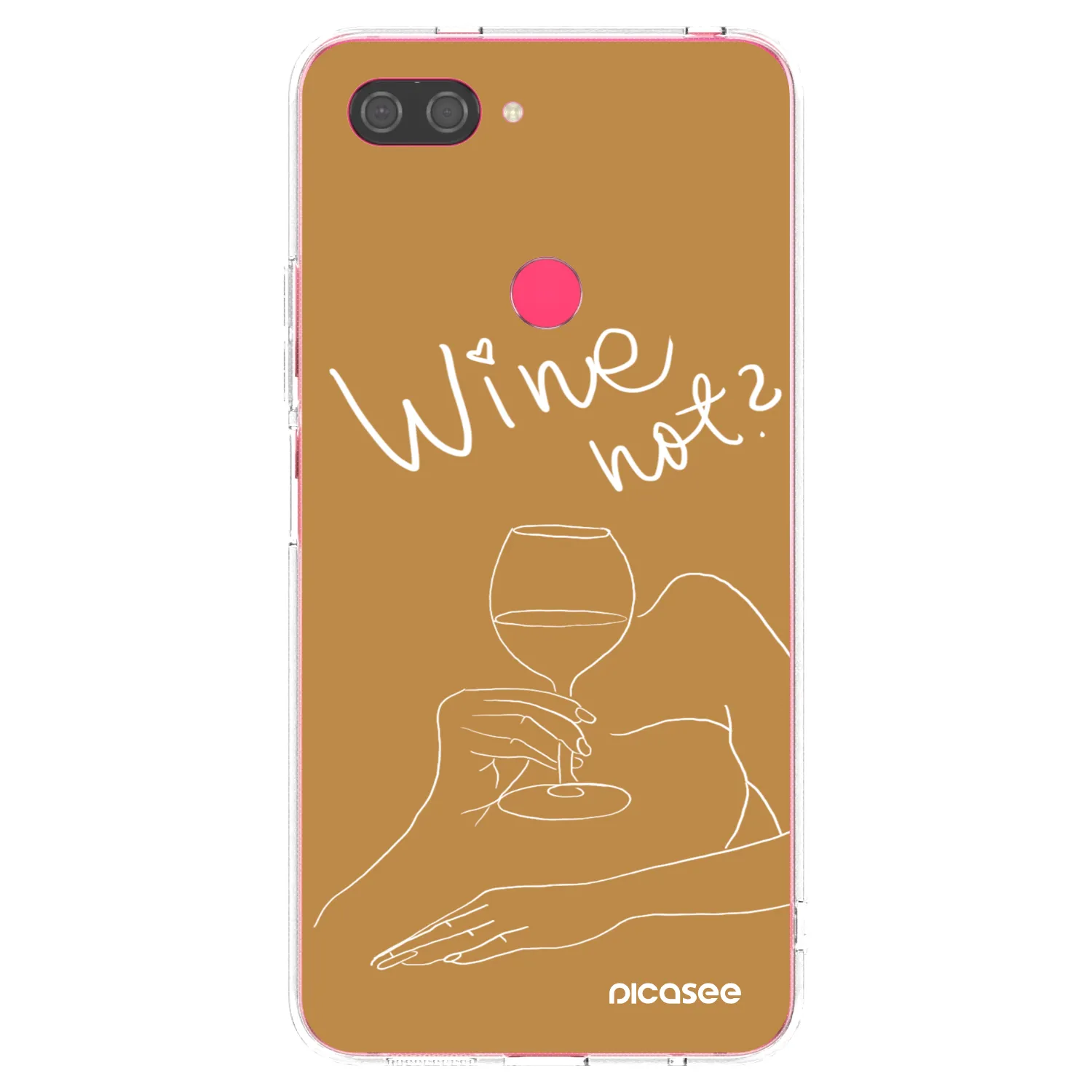 Picasee silikonowe przeźroczyste etui na Xiaomi Mi 8 Lite - Wine not