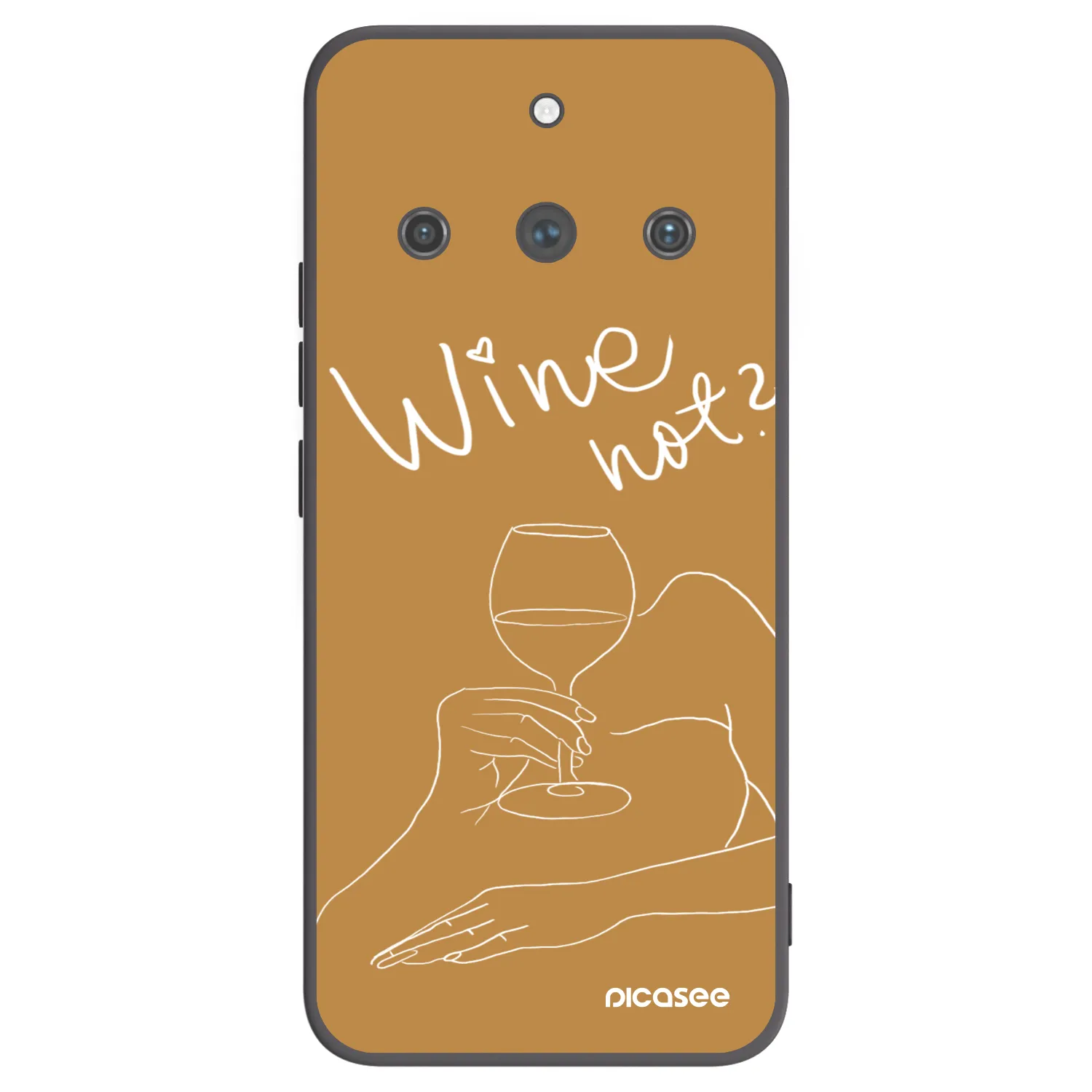 Picasee silikonowe czarne etui na Realme 11 Pro+ - Wine not