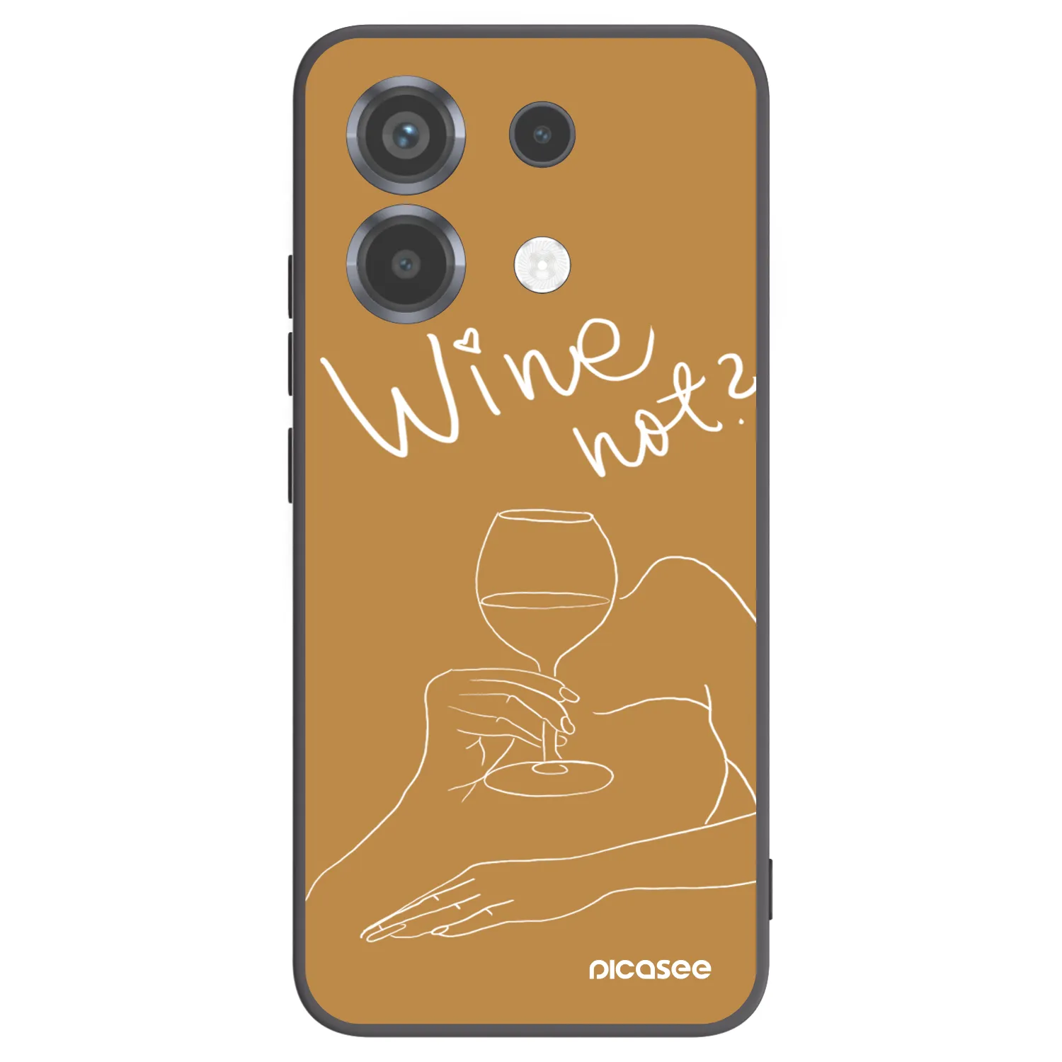 Picasee silikonowe czarne etui na Xiaomi Poco X6 - Wine not