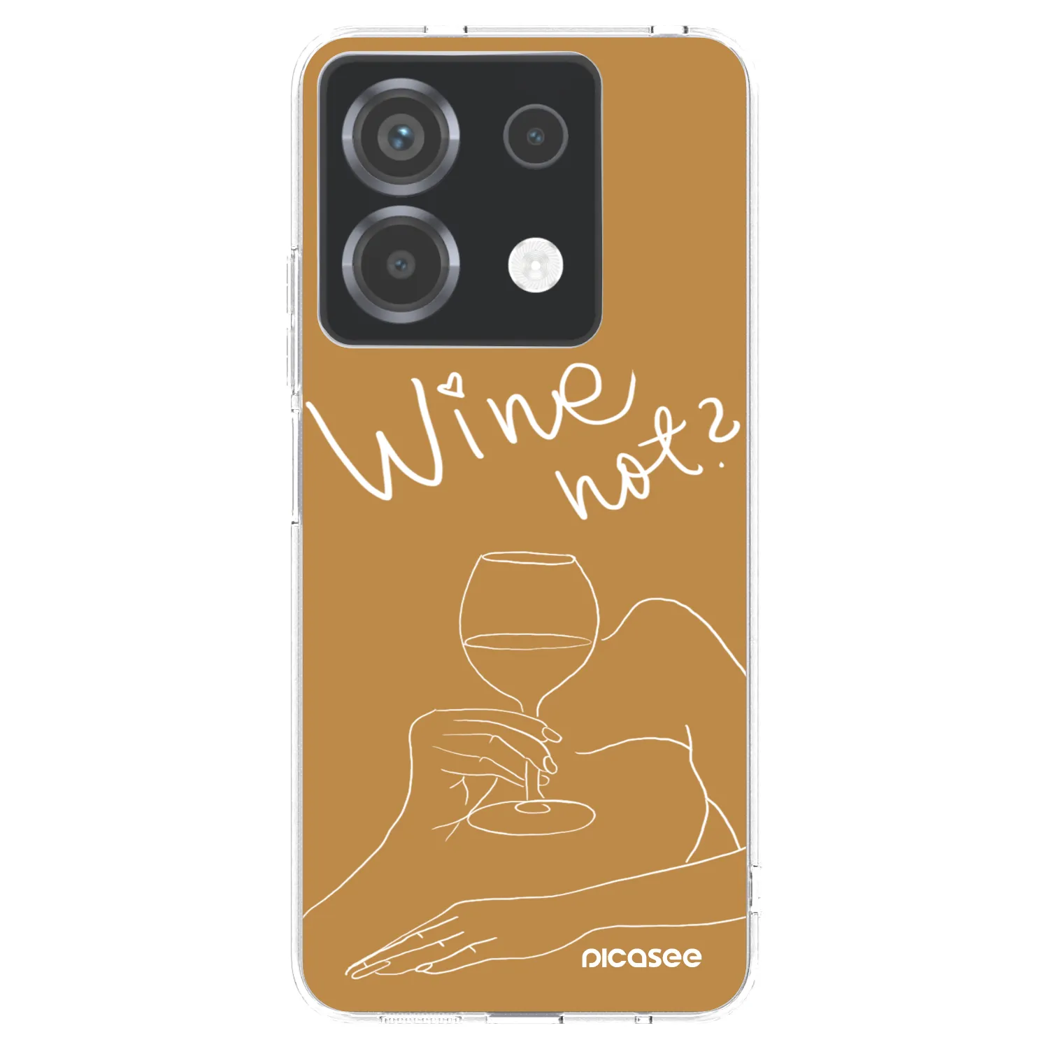 Picasee silikonowe przeźroczyste etui na Xiaomi Poco X6 - Wine not