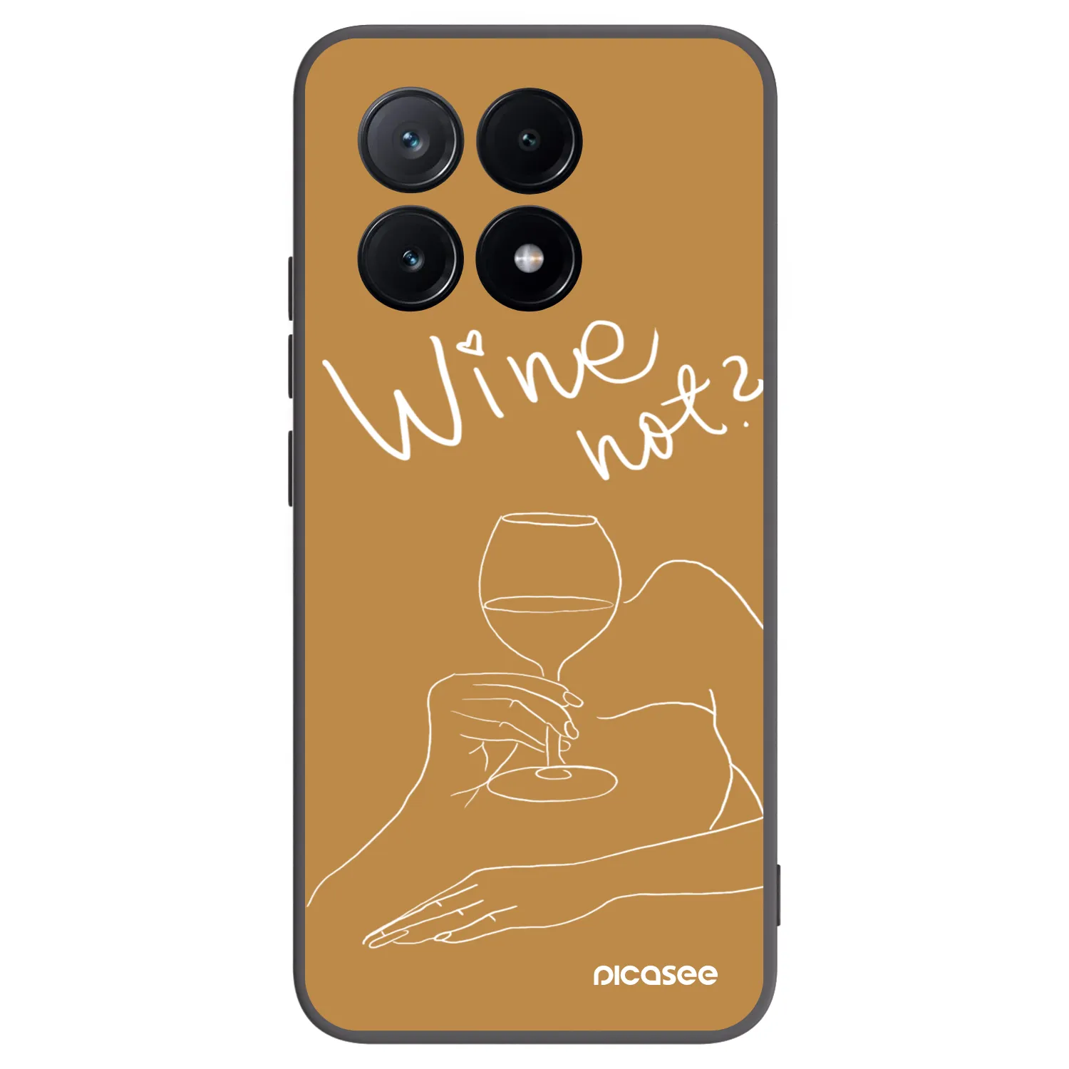 Picasee silikonowe czarne etui na Xiaomi Poco X6 Pro - Wine not