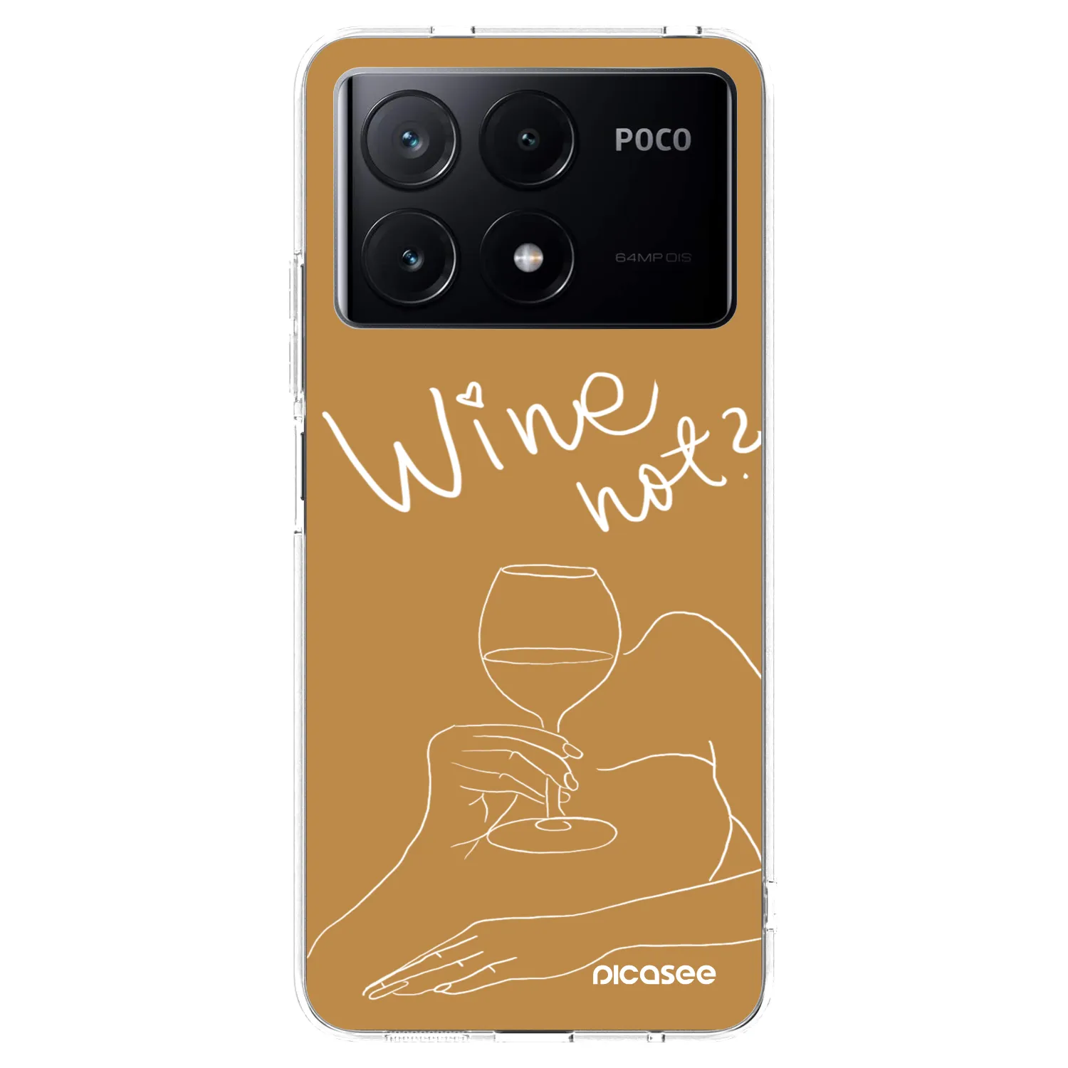 Picasee silikonowe przeźroczyste etui na Xiaomi Poco X6 Pro - Wine not