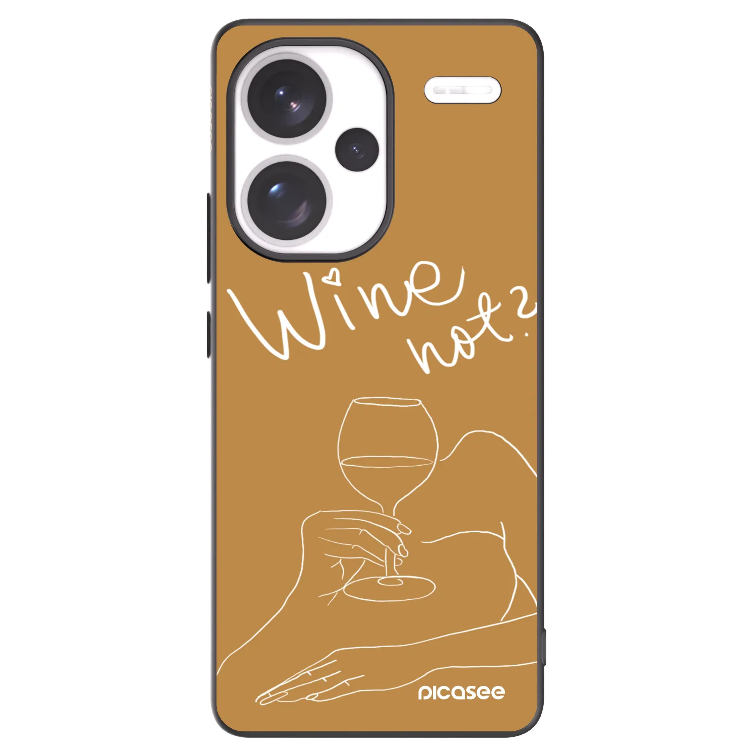 Picasee silikonowe czarne etui na Xiaomi Redmi Note 13 Pro+ 5G - Wine not