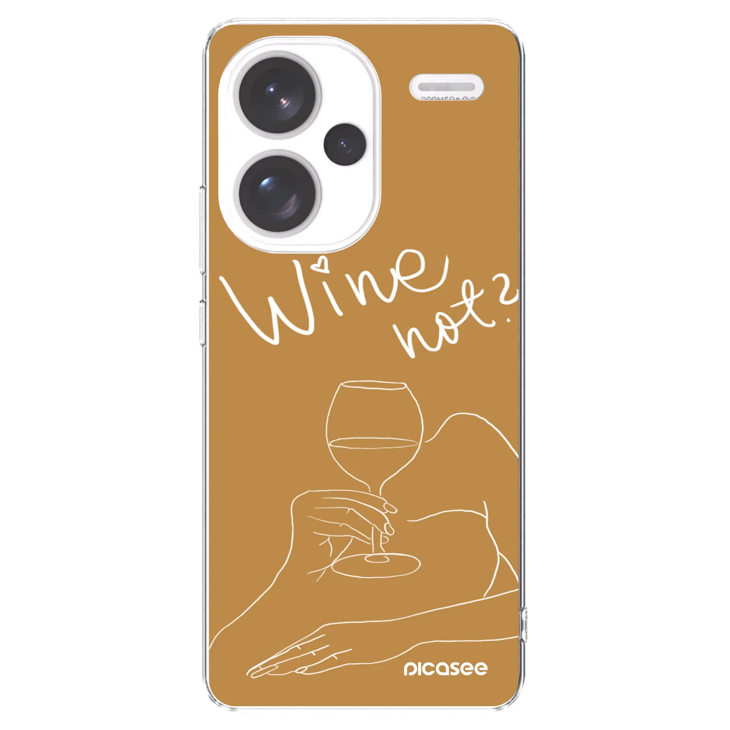 Picasee silikonowe przeźroczyste etui na Xiaomi Redmi Note 13 Pro+ 5G - Wine not