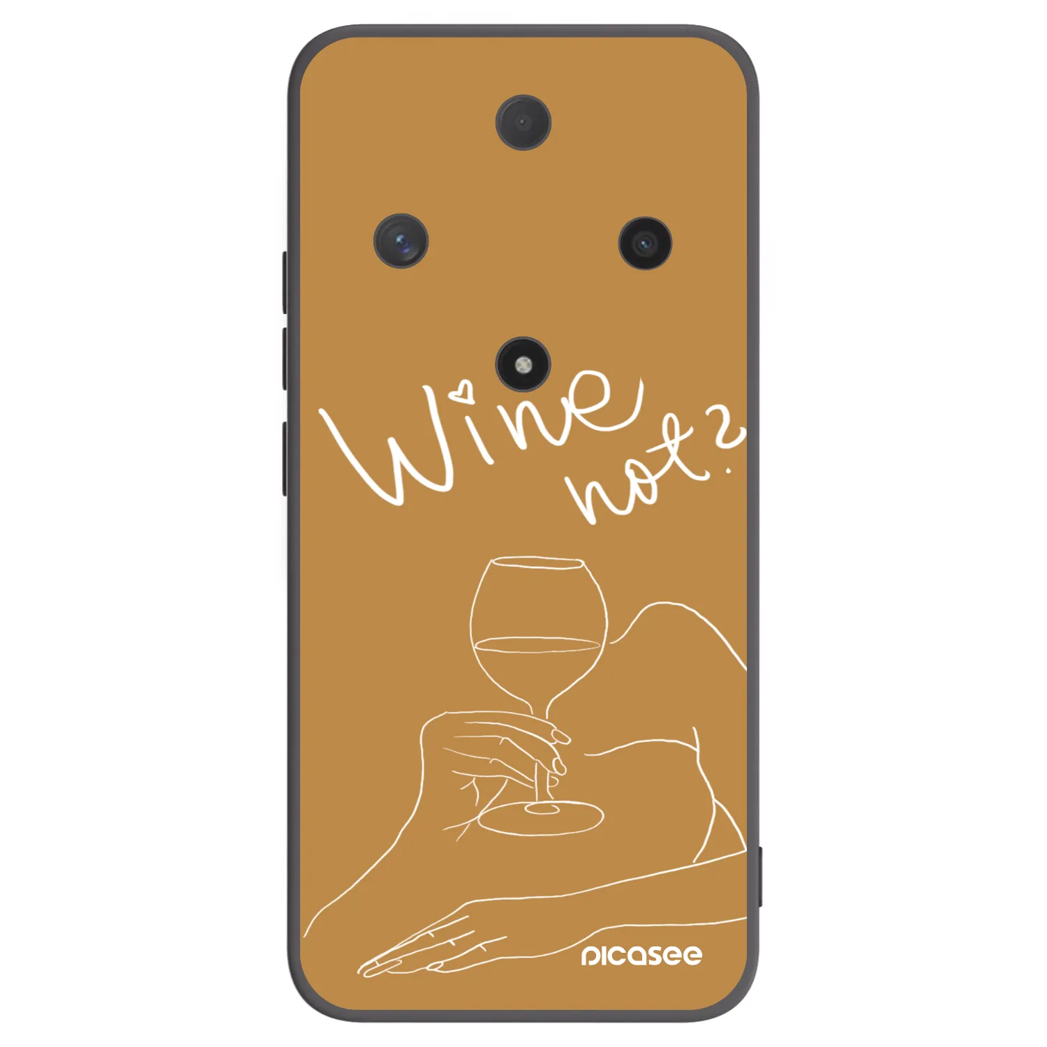 Picasee silikonowe czarne etui na Honor Magic6 Lite 5G - Wine not