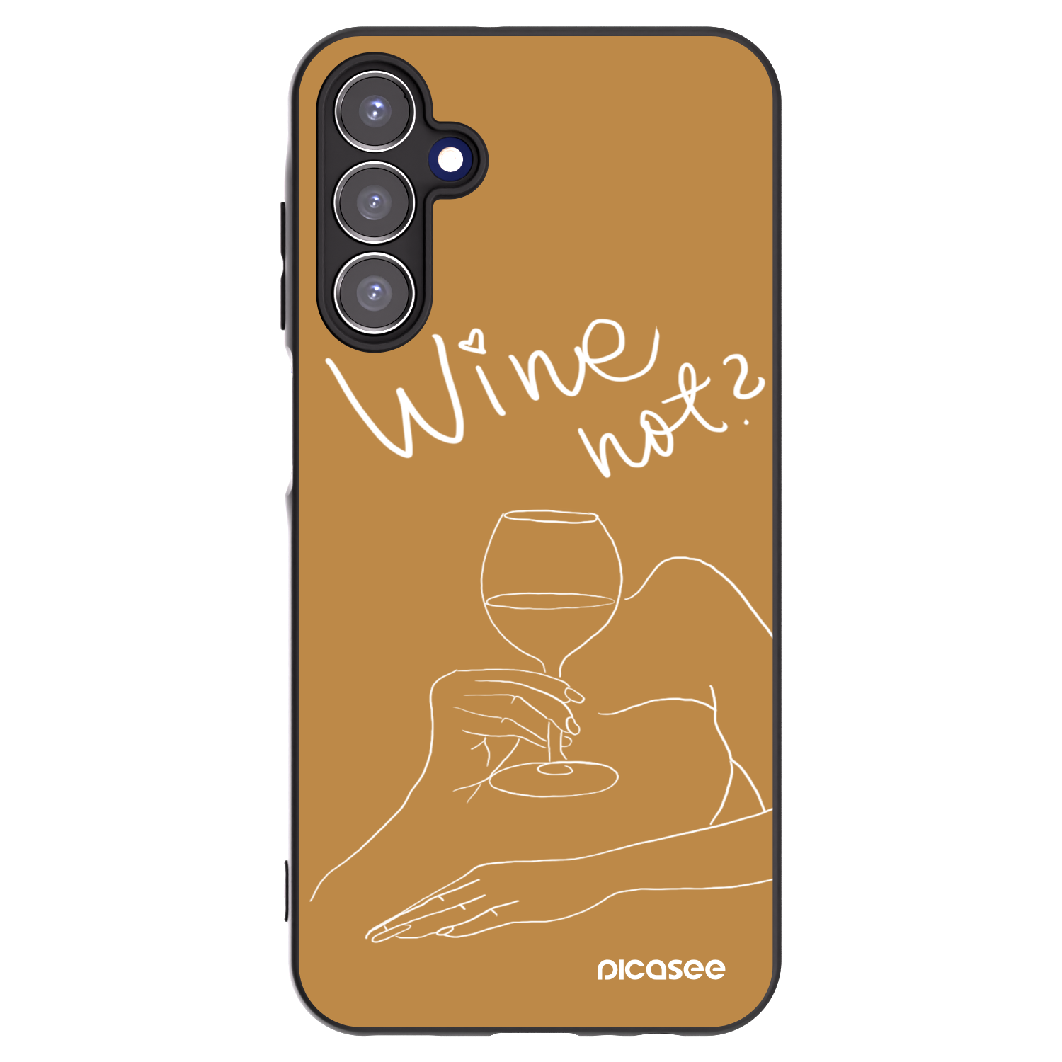 Picasee silikonowe czarne etui na Samsung Galaxy A15 A155F 4G - Wine not