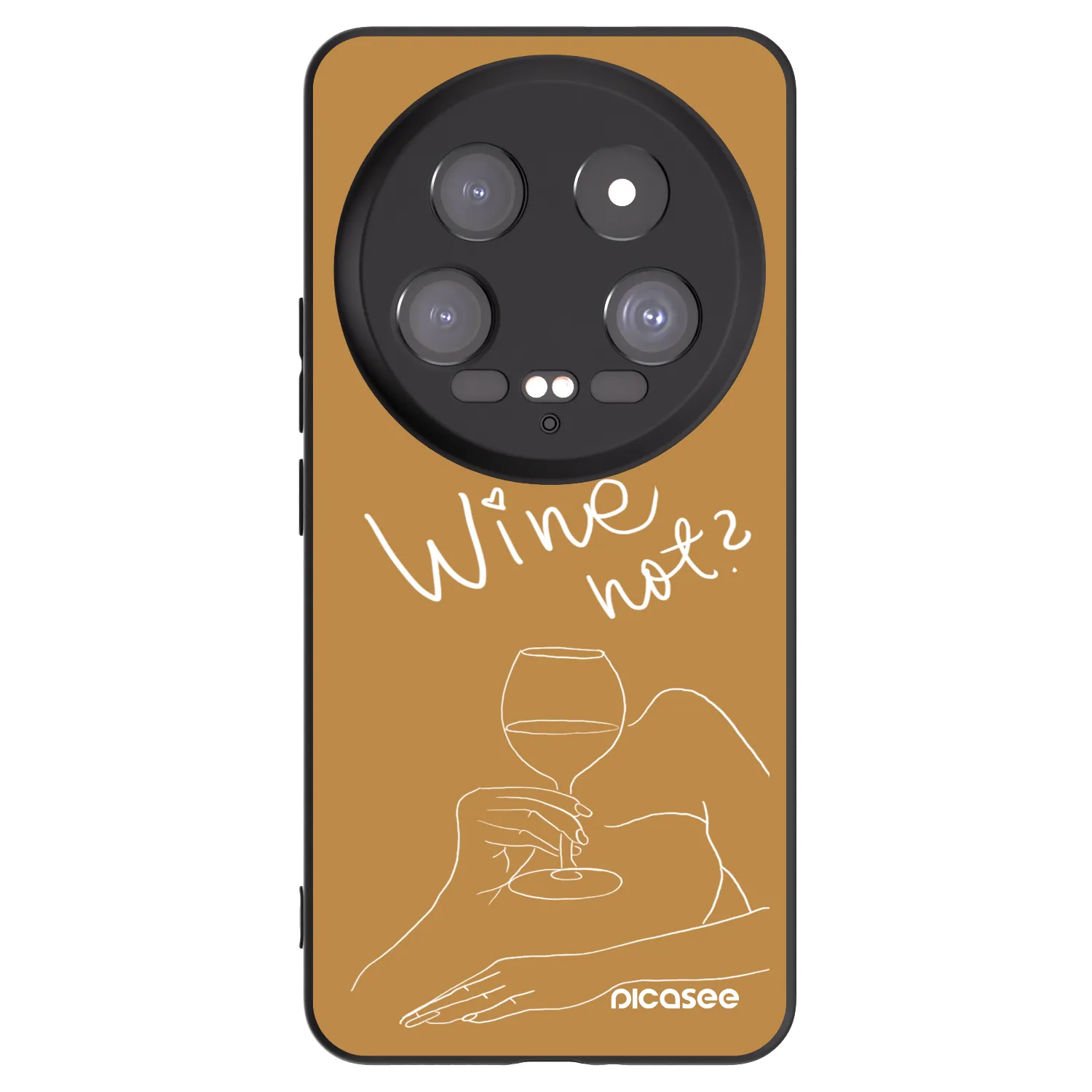 Picasee silikonowe czarne etui na Xiaomi 14 Ultra - Wine not