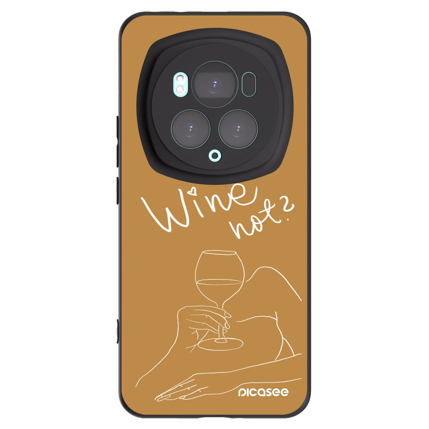 Picasee silikonowe czarne etui na Honor Magic6 Pro - Wine not