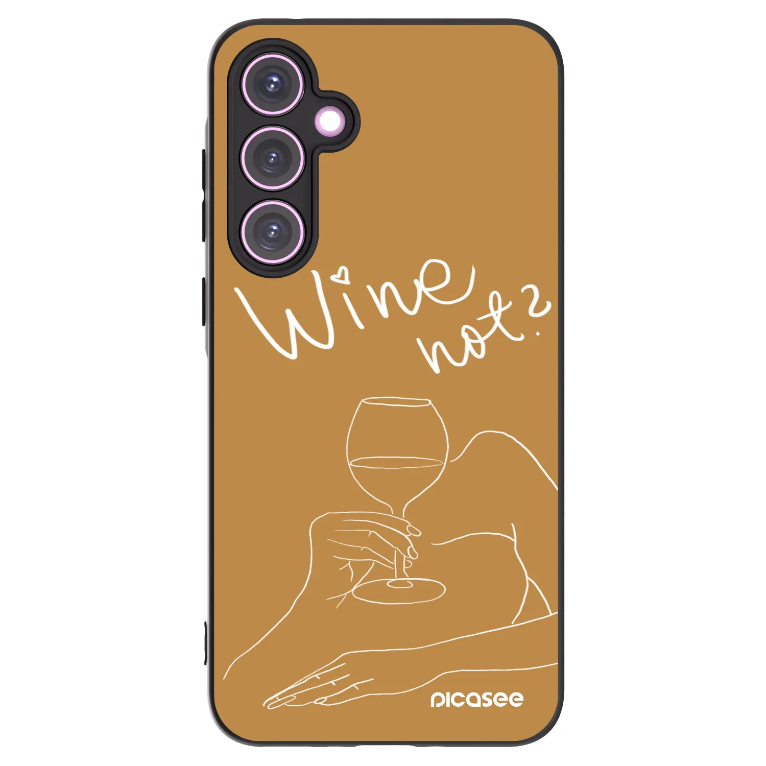 Picasee silikonowe czarne etui na Samsung Galaxy A35 5G A356B - Wine not
