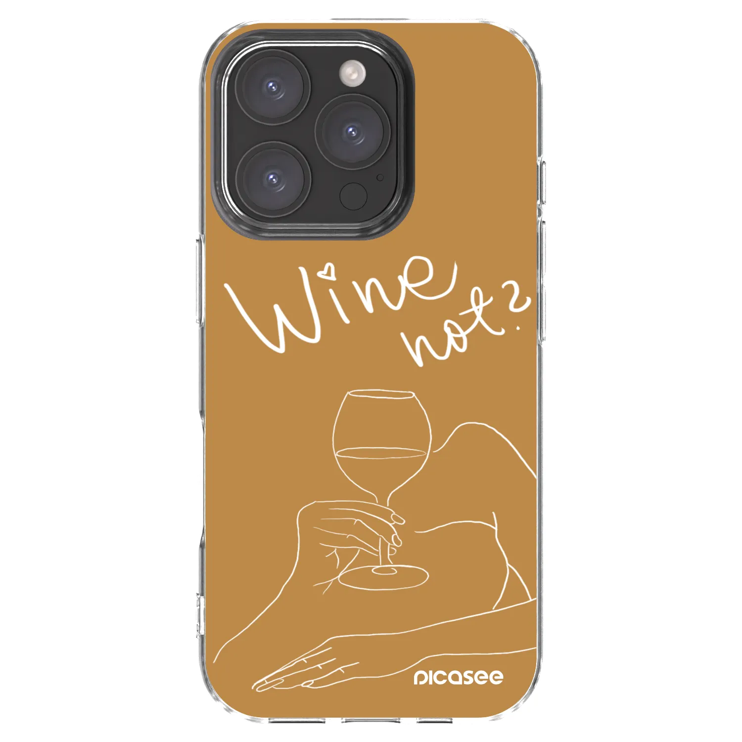 Picasee silikonowe przeźroczyste etui na Apple iPhone 16 Pro - Wine not