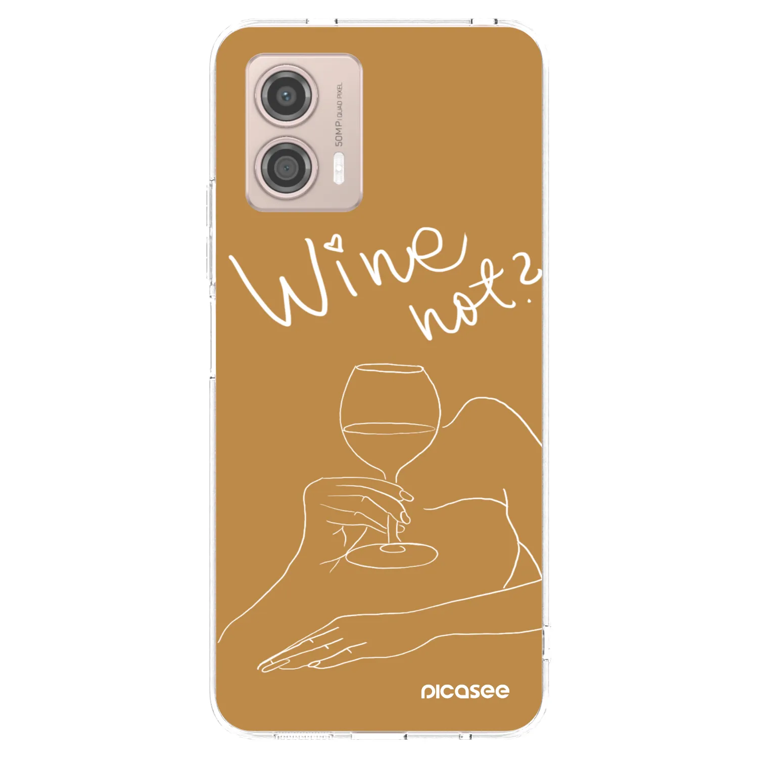 Picasee silikonowe przeźroczyste etui na Motorola Moto G53 5G - Wine not