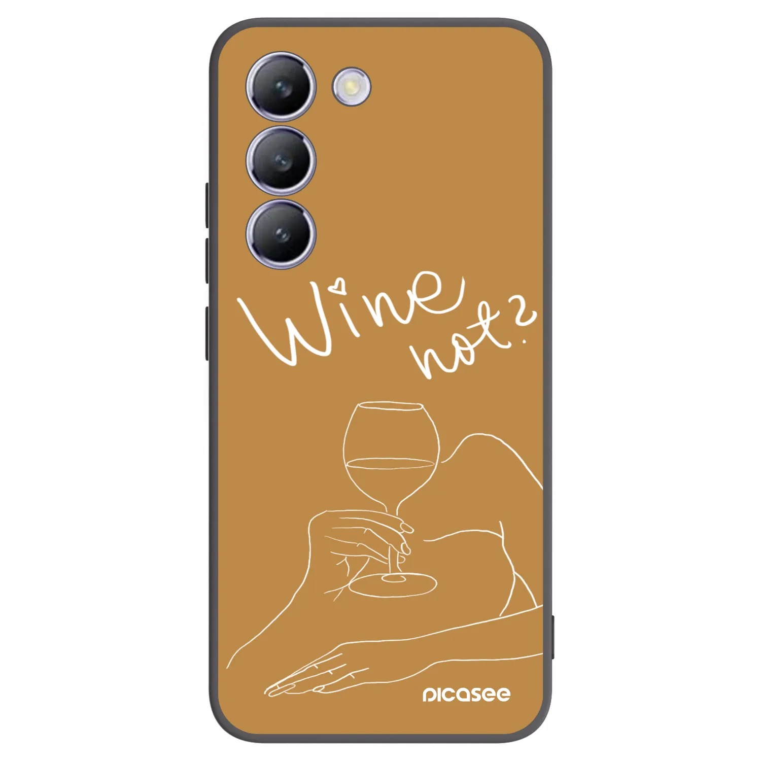 Picasee silikonowe czarne etui na Vivo V40 SE 5G - Wine not