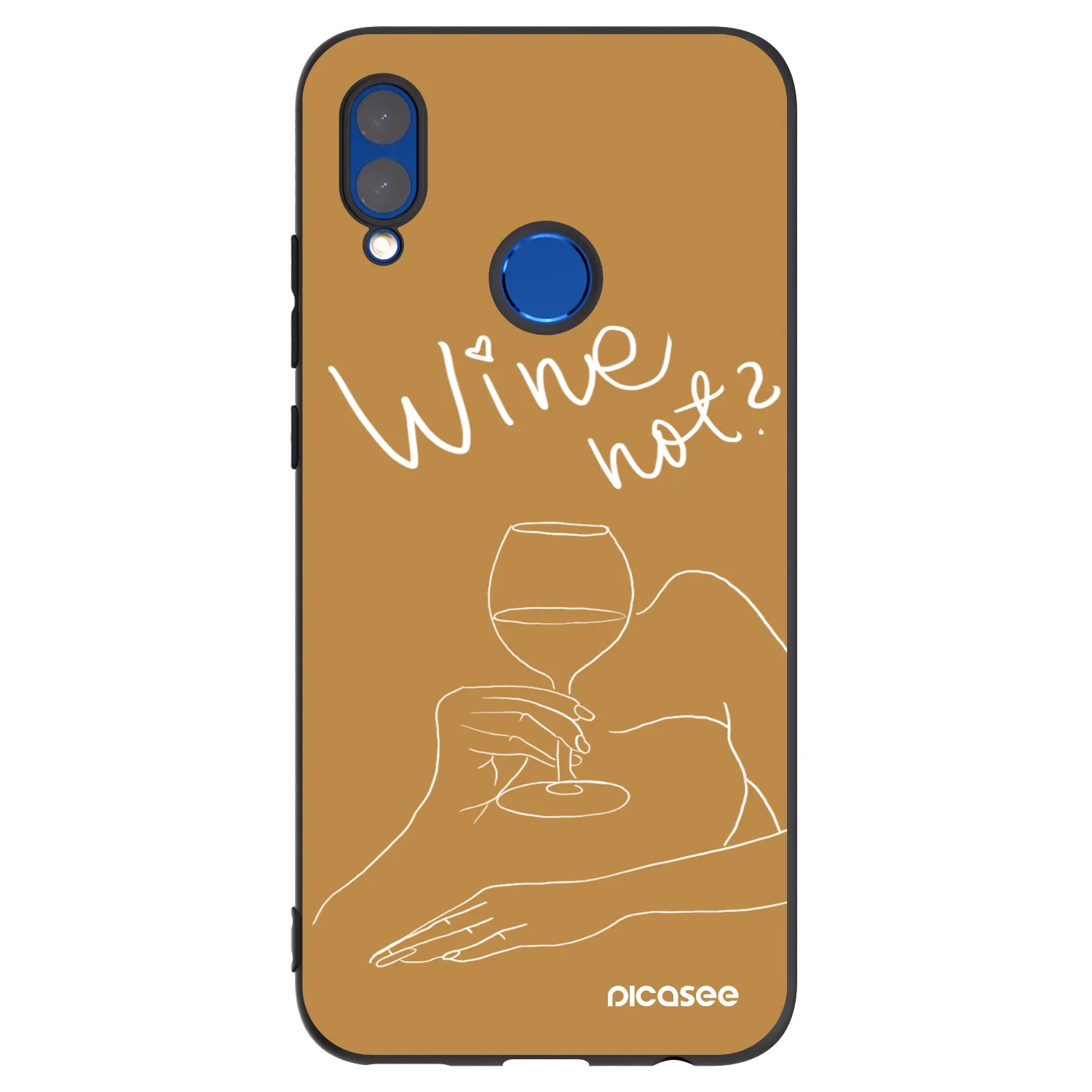 Picasee silikonowe czarne etui na Huawei P Smart 2019 - Wine not