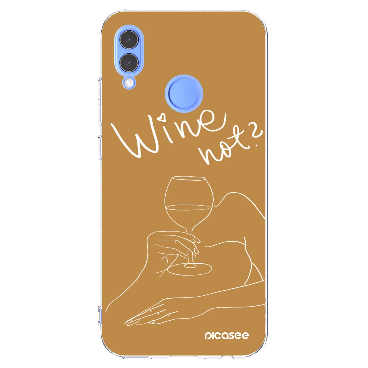 Picasee silikonowe przeźroczyste etui na Honor 10 Lite - Wine not
