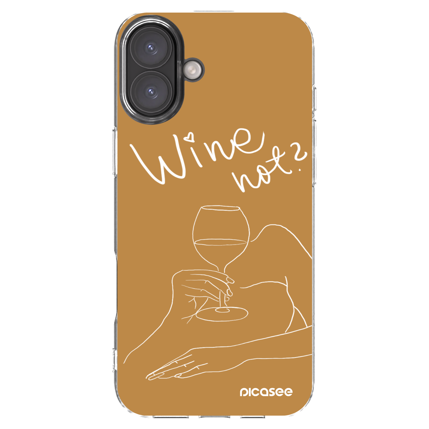 Picasee silikonowe przeźroczyste etui na Apple iPhone 16 Plus - Wine not