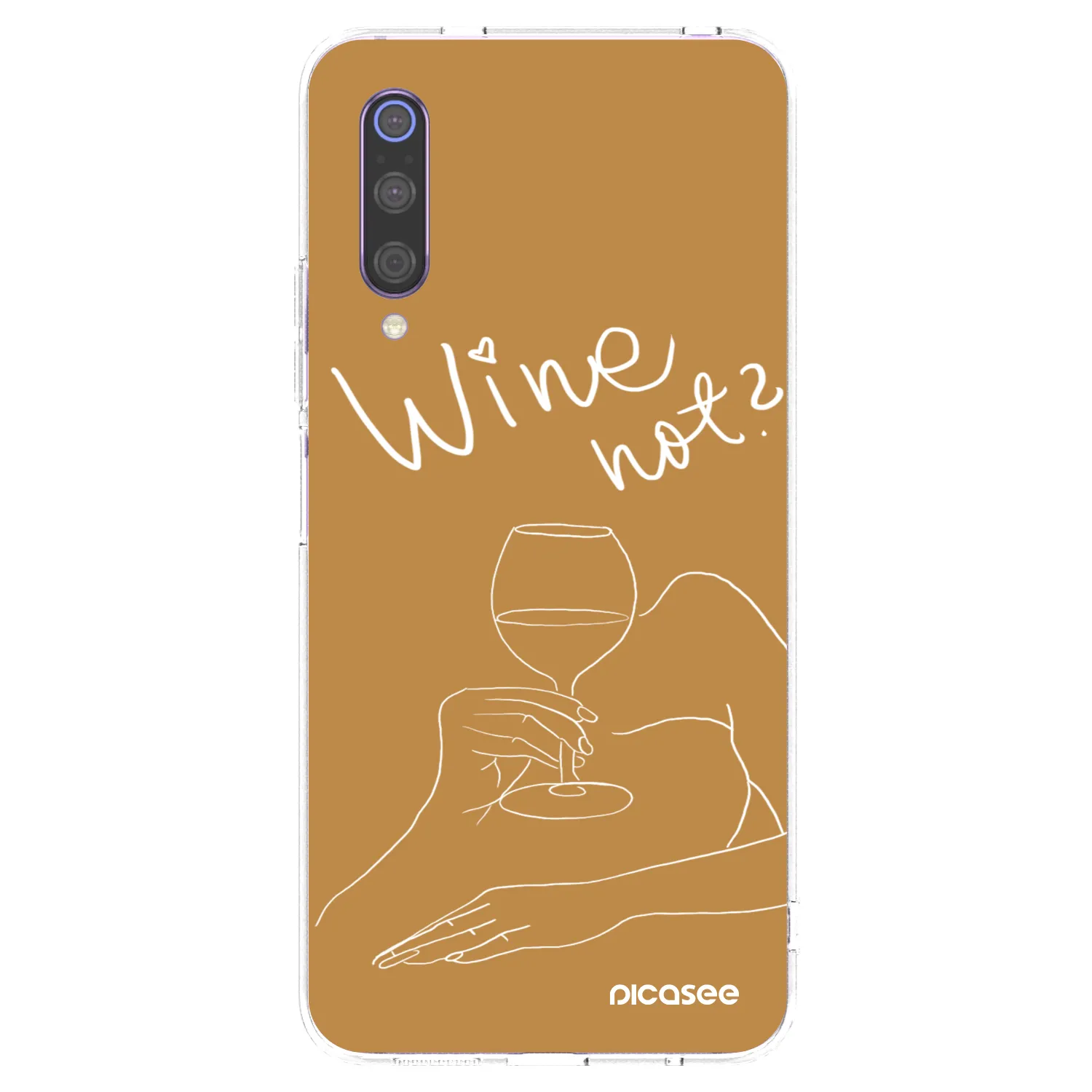 Picasee silikonowe przeźroczyste etui na Xiaomi Mi 9 - Wine not