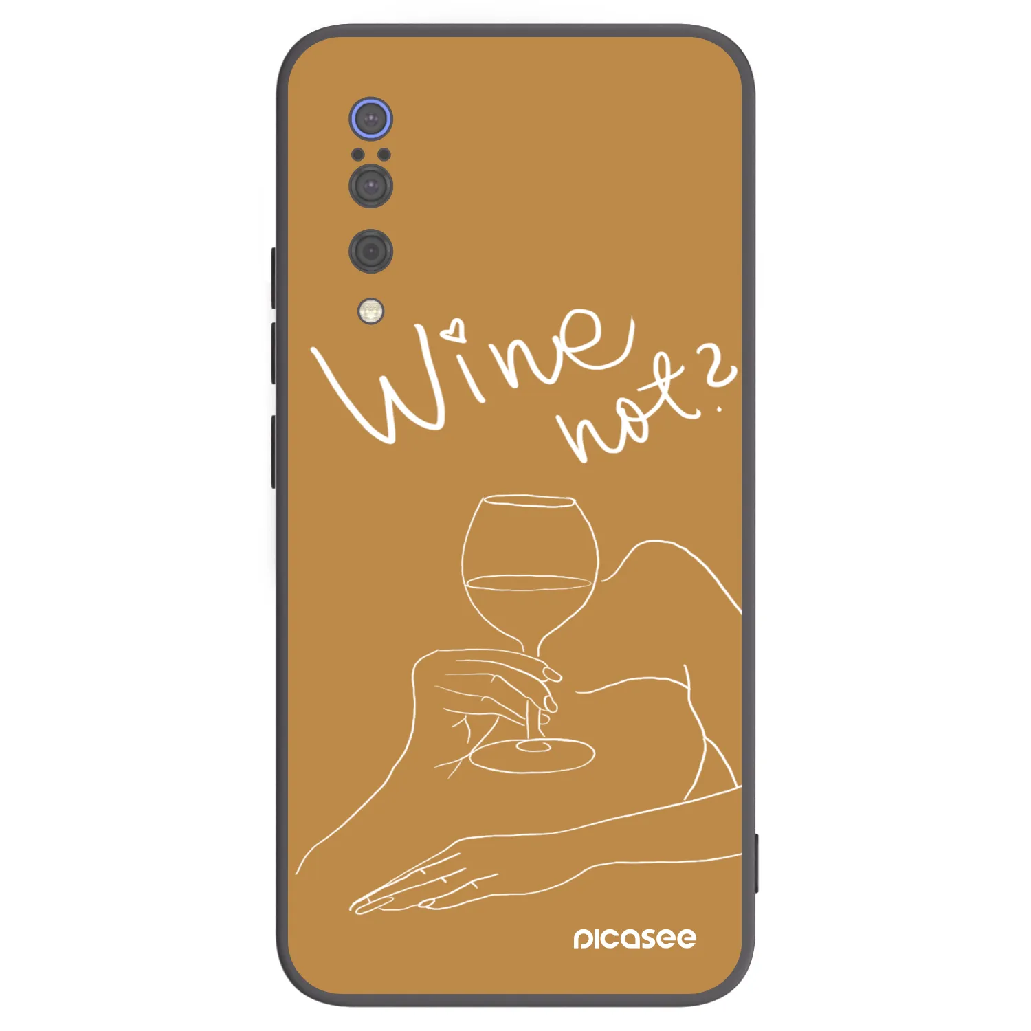 Picasee silikonowe czarne etui na Xiaomi Mi 9 - Wine not