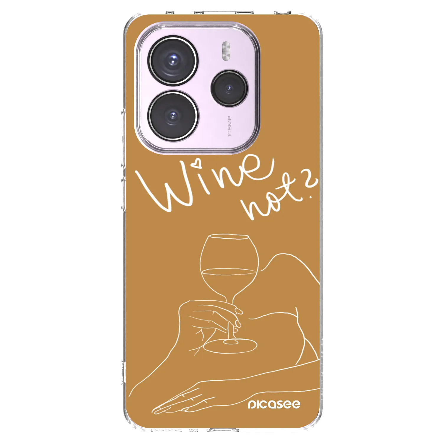 Picasee silikonowe przeźroczyste etui na Xiaomi Redmi Note 14 5G - Wine not
