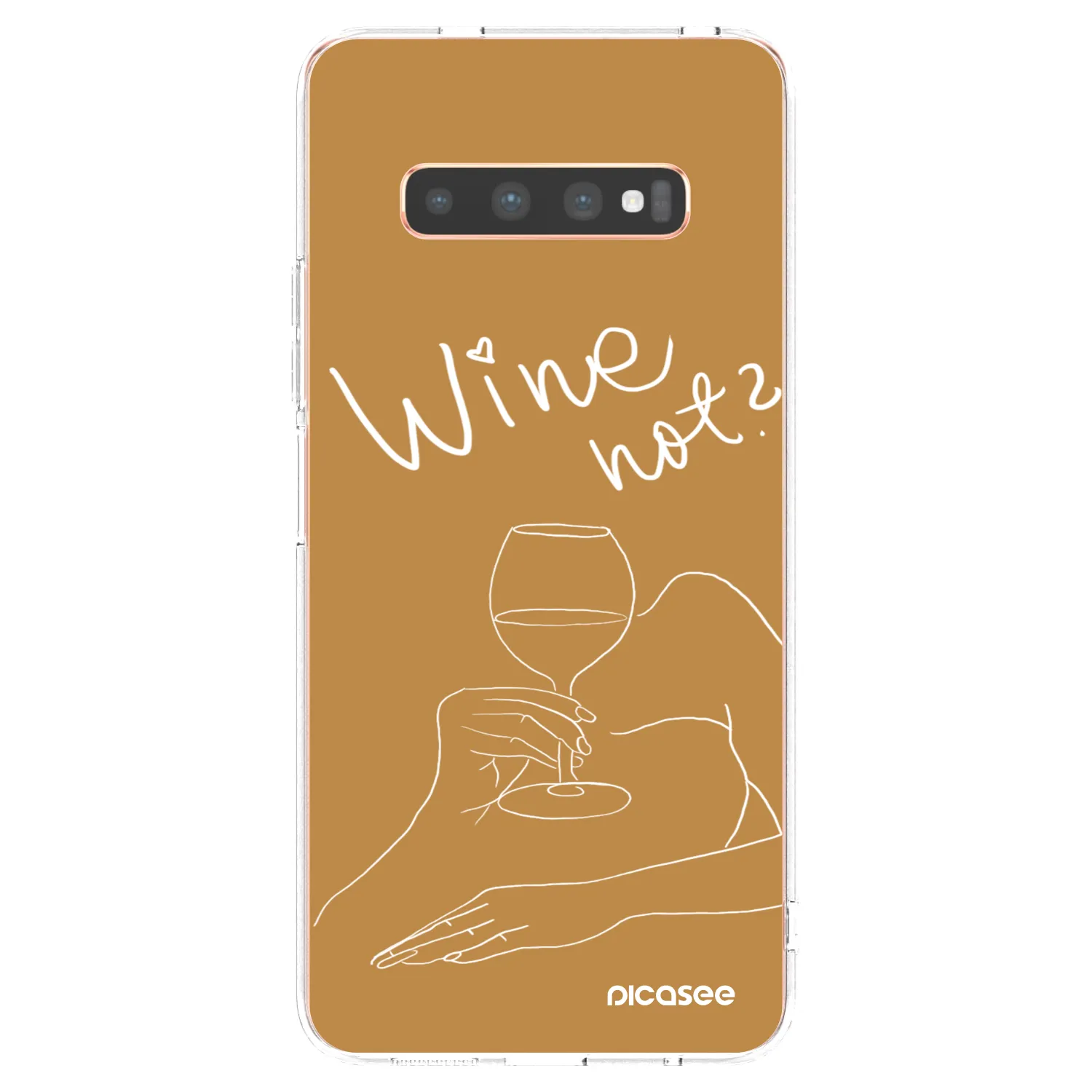 Picasee silikonowe przeźroczyste etui na Samsung Galaxy S10 Plus G975 - Wine not