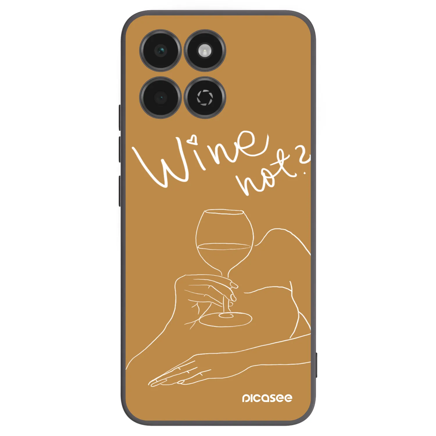 Picasee silikonowe czarne etui na Honor 200 Smart 5G - Wine not