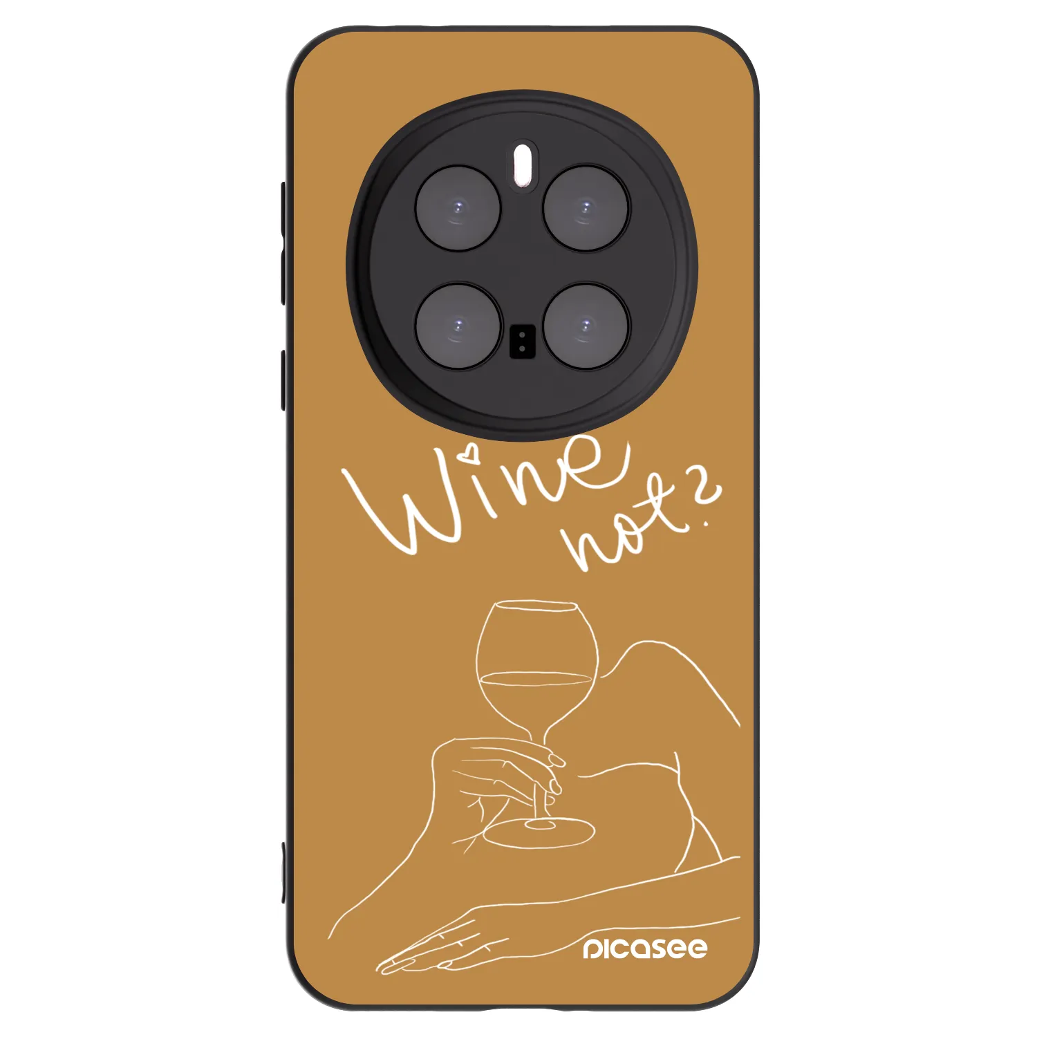 Picasee silikonowe czarne etui na Honor Magic7 Pro 5G - Wine not