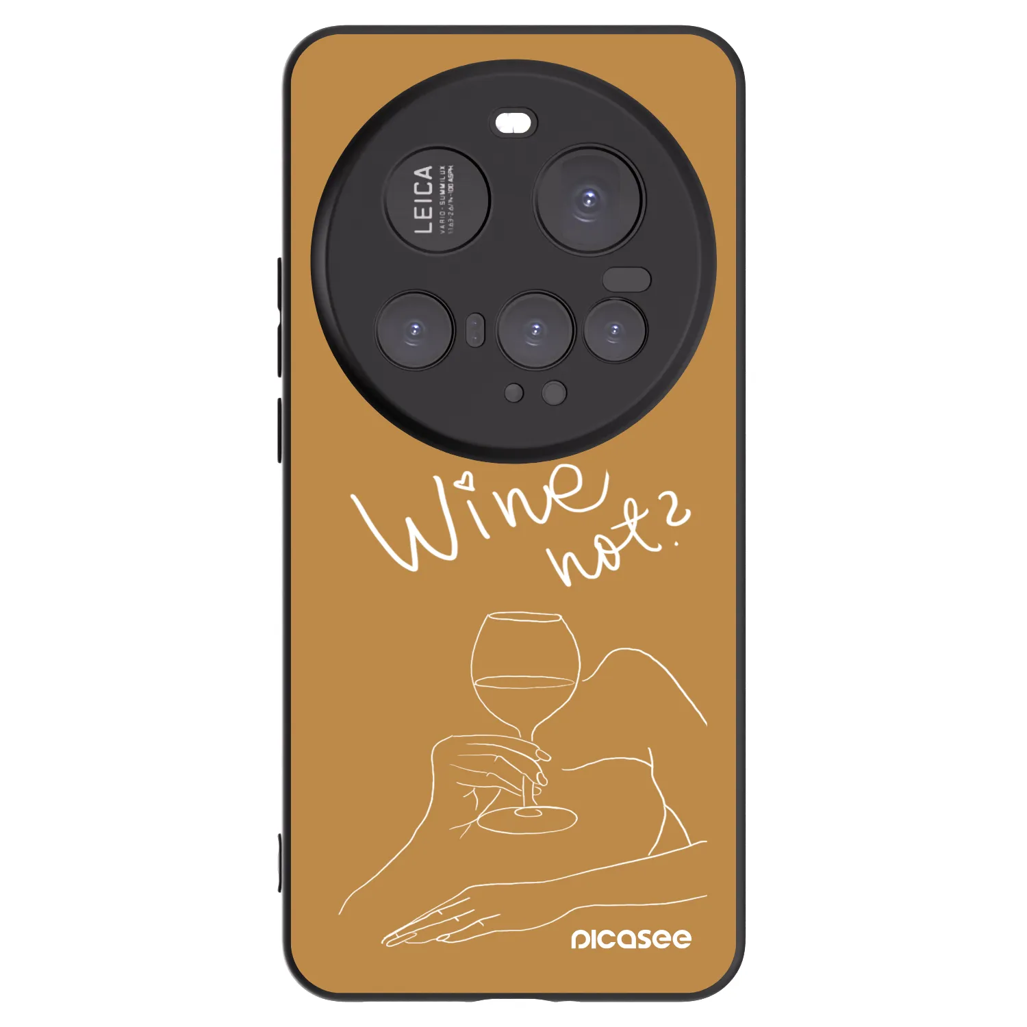 Picasee silikonowe czarne etui na Xiaomi 15 Ultra - Wine not