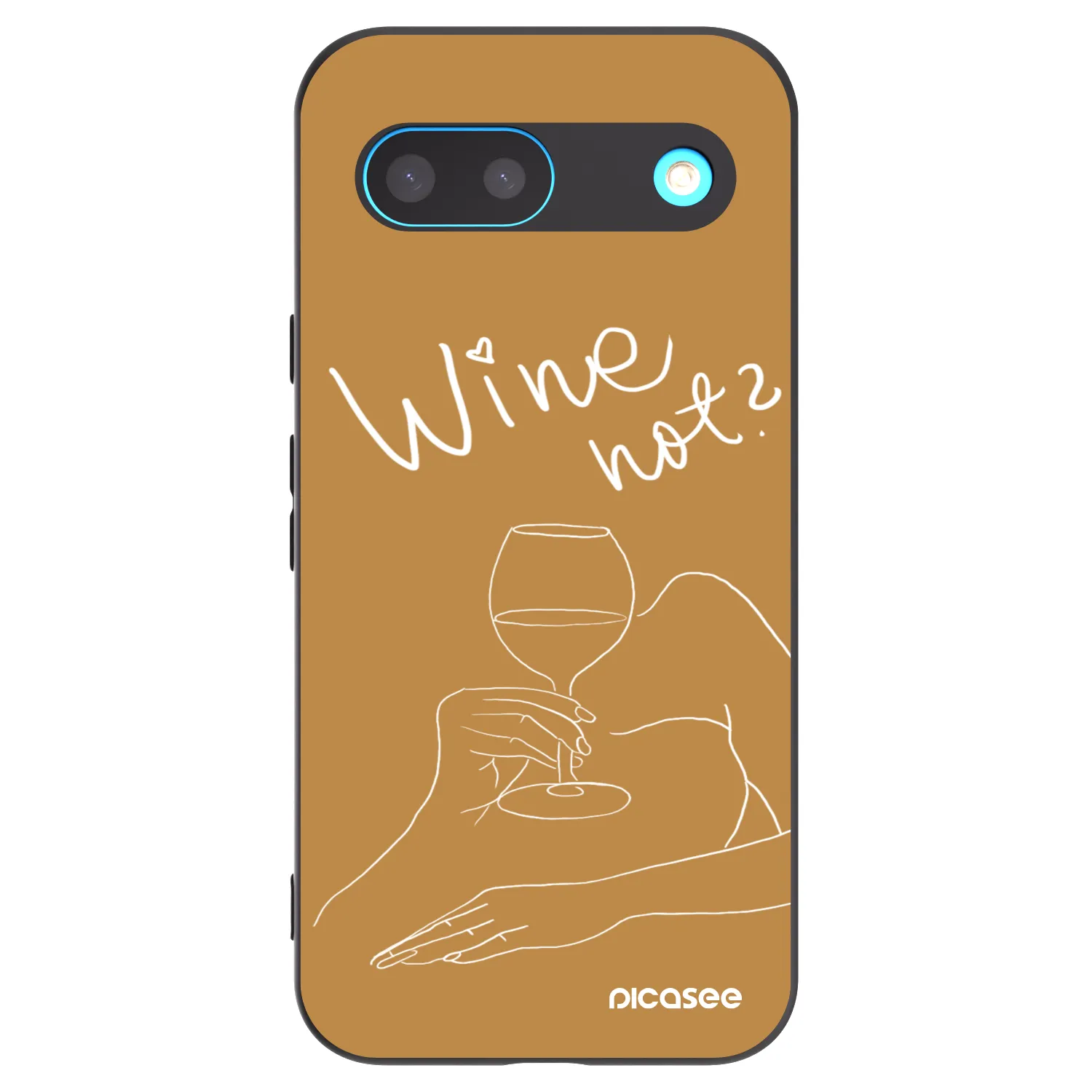 Picasee silikonowe czarne etui na Google Pixel 8 - Wine not
