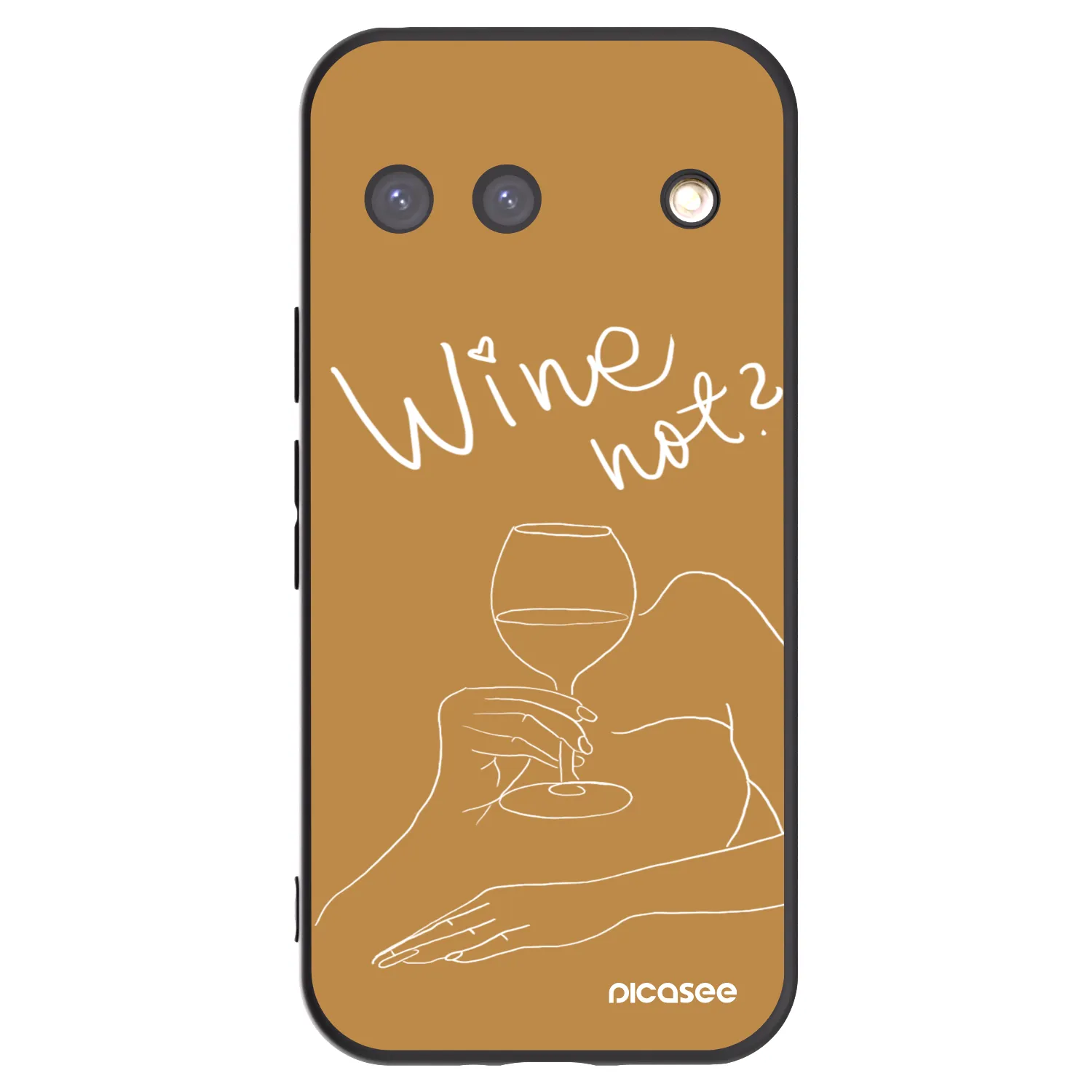 Picasee silikonowe czarne etui na Google Pixel 9 - Wine not