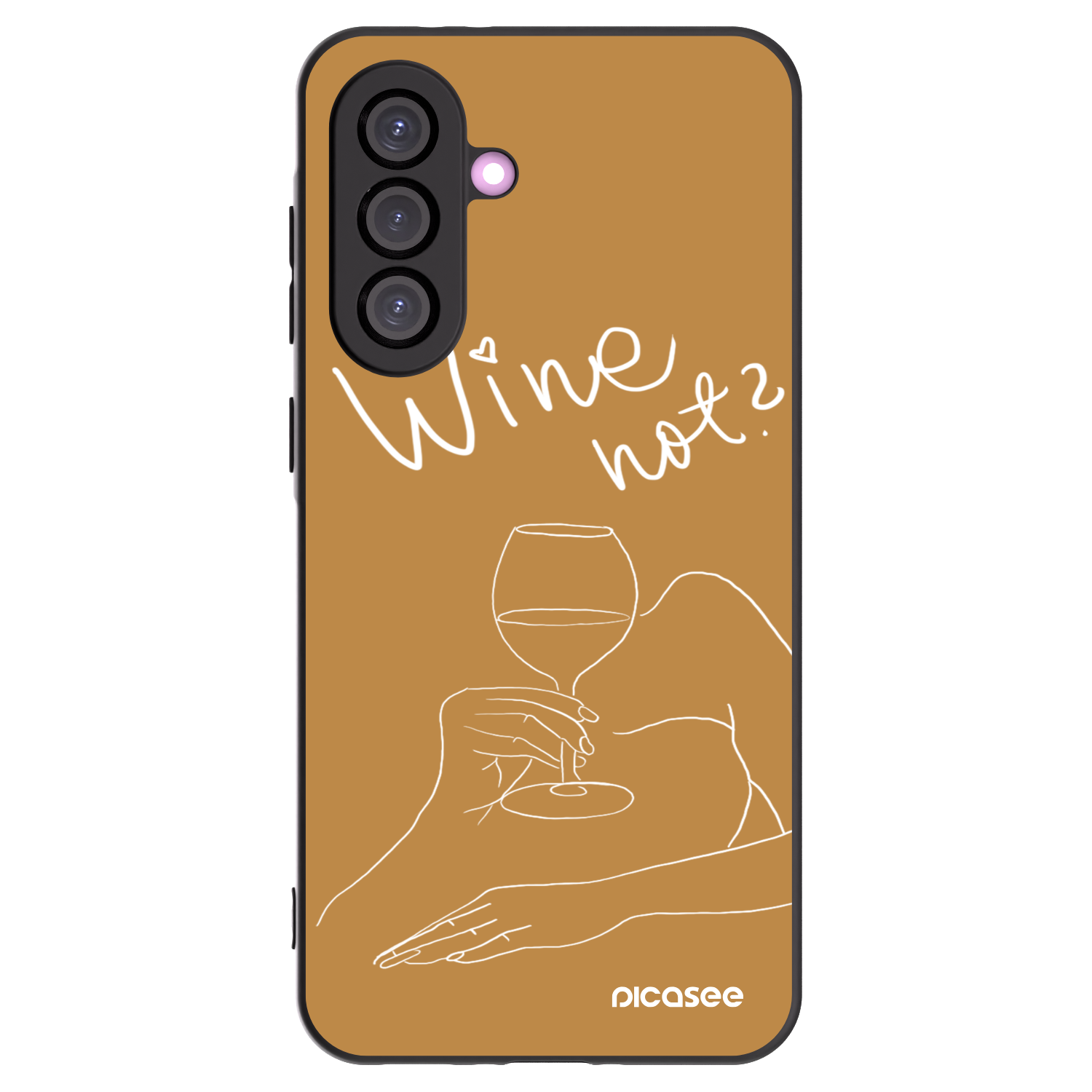 Picasee silikonowe czarne etui na Samsung Galaxy A36 5G - Wine not