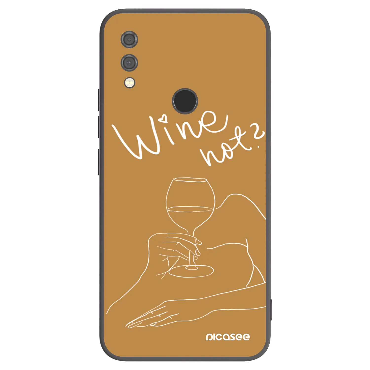 Picasee silikonowe czarne etui na Xiaomi Redmi Note 7 - Wine not