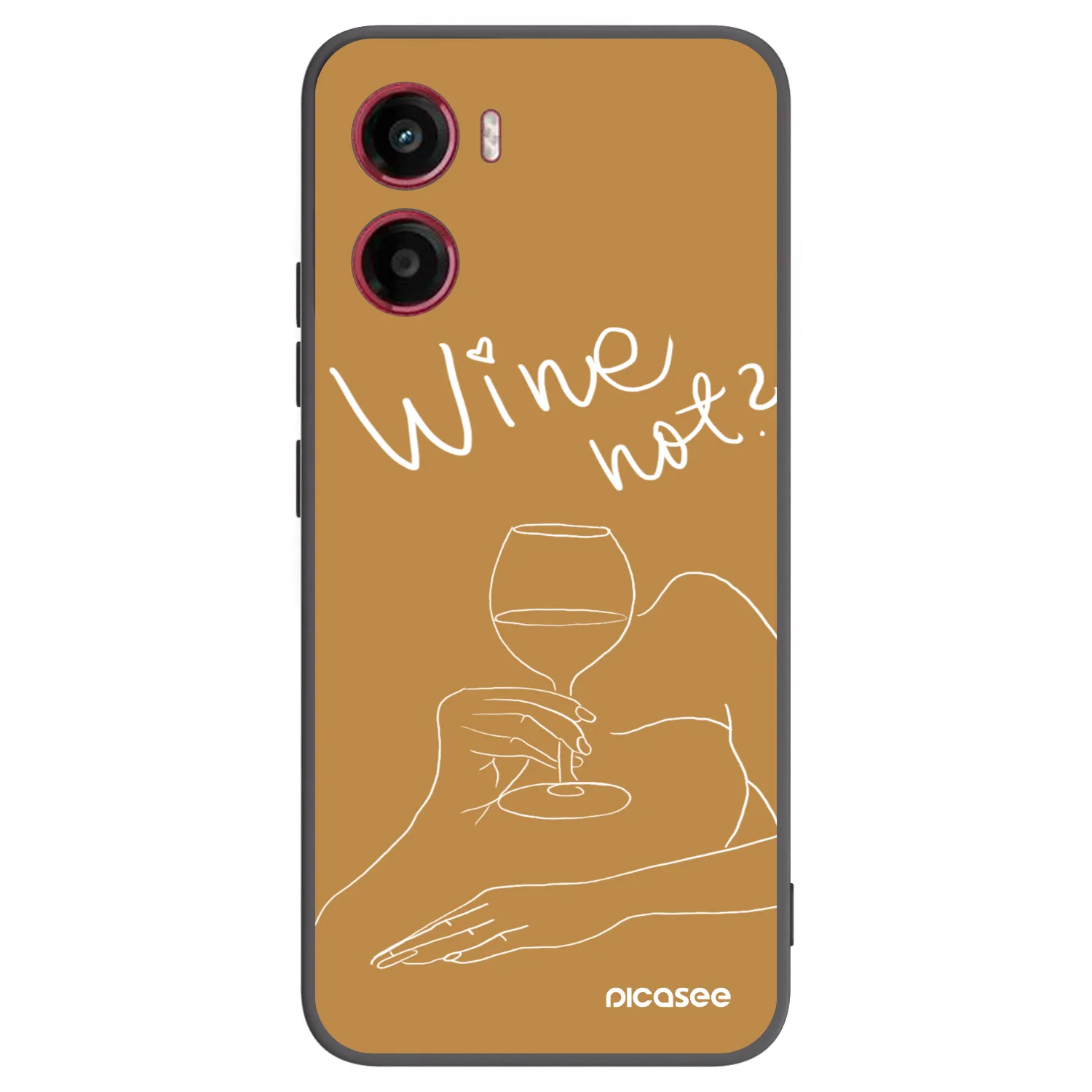 Picasee silikonowe czarne etui na Motorola Moto G05 - Wine not